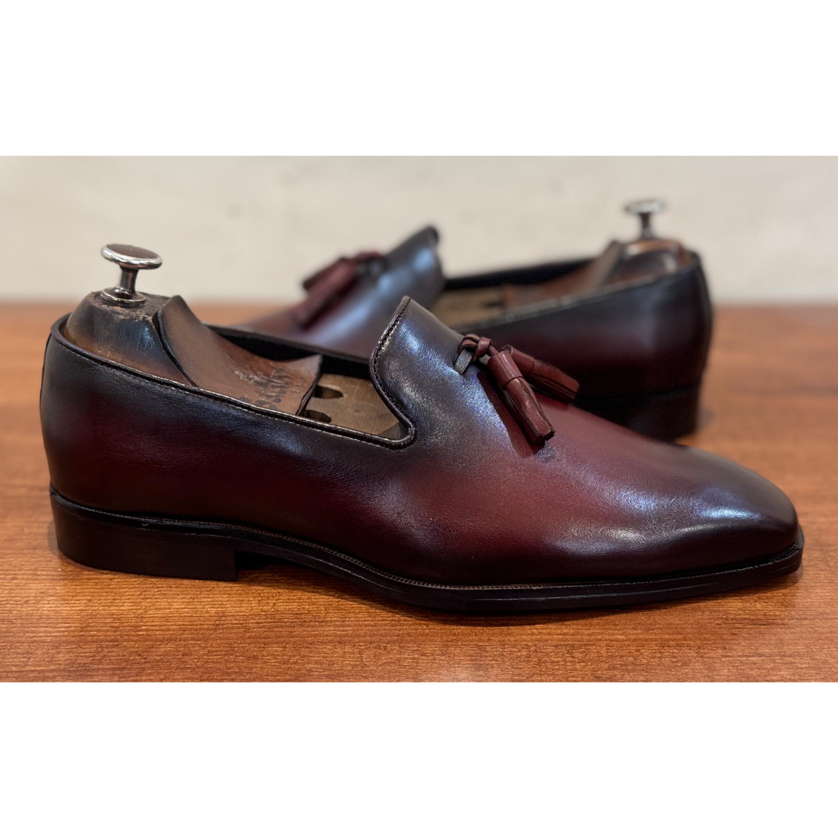 Wine Tassel Loafers