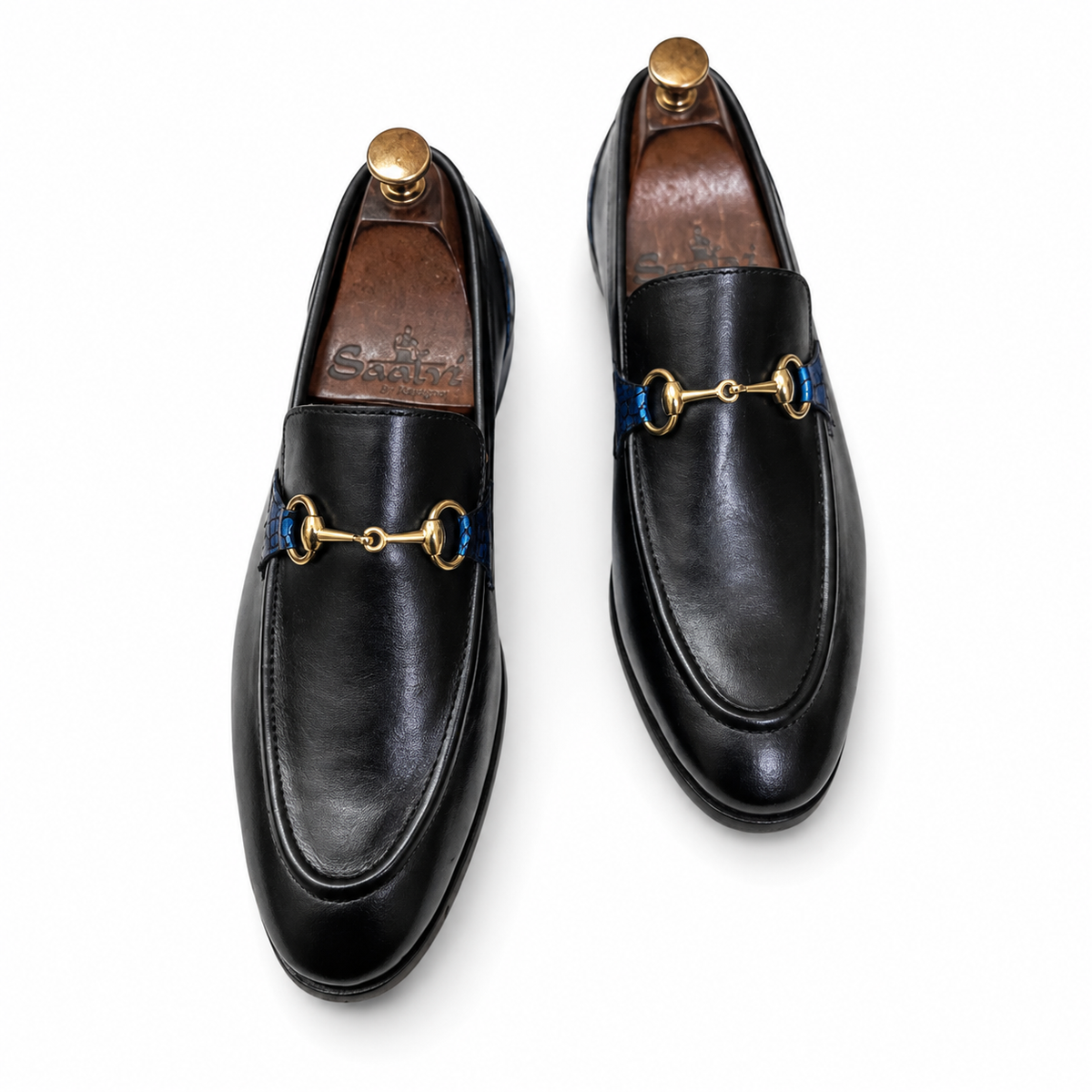 Horsebit Loafers Blue Foil