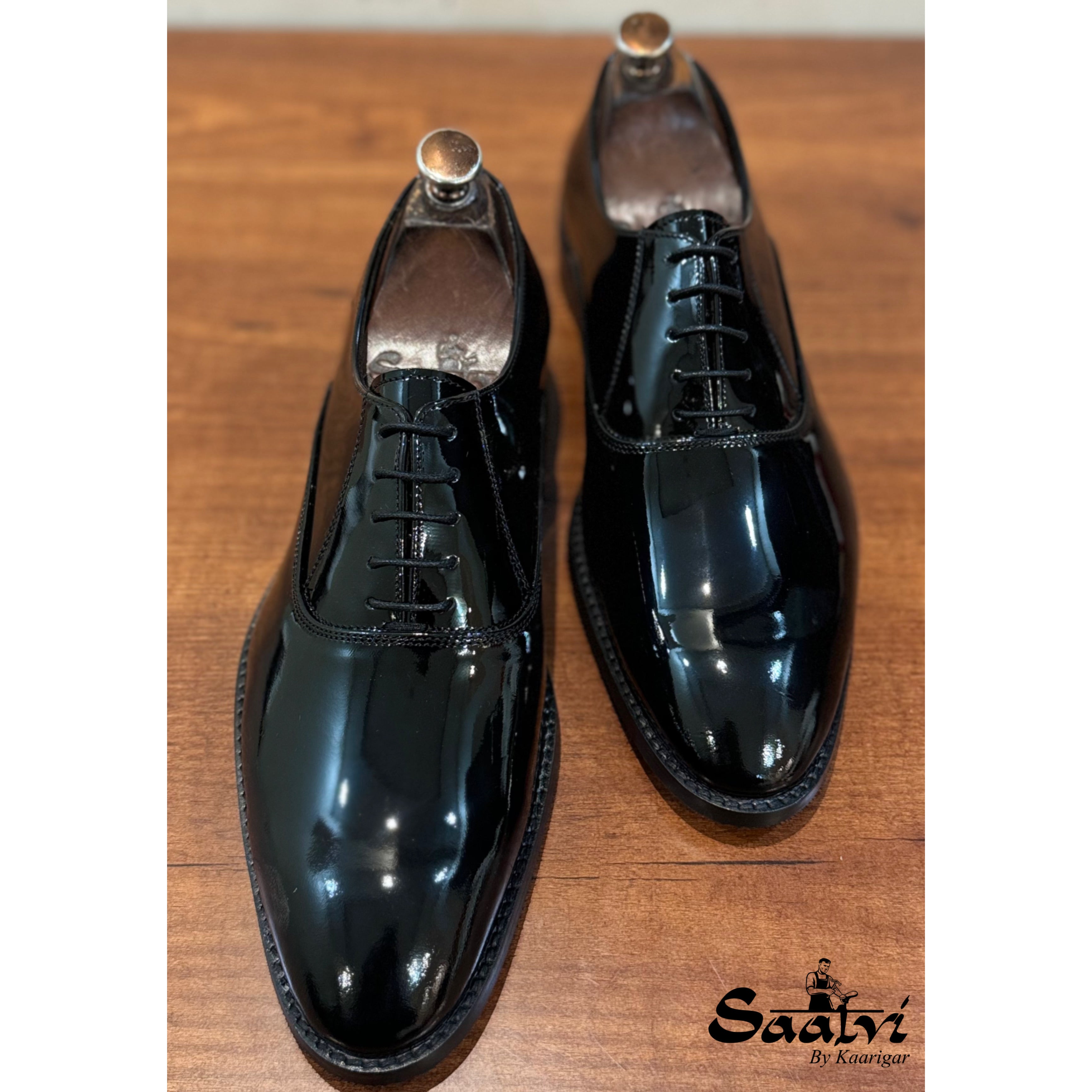 Classic Plain Toe Patent Oxford