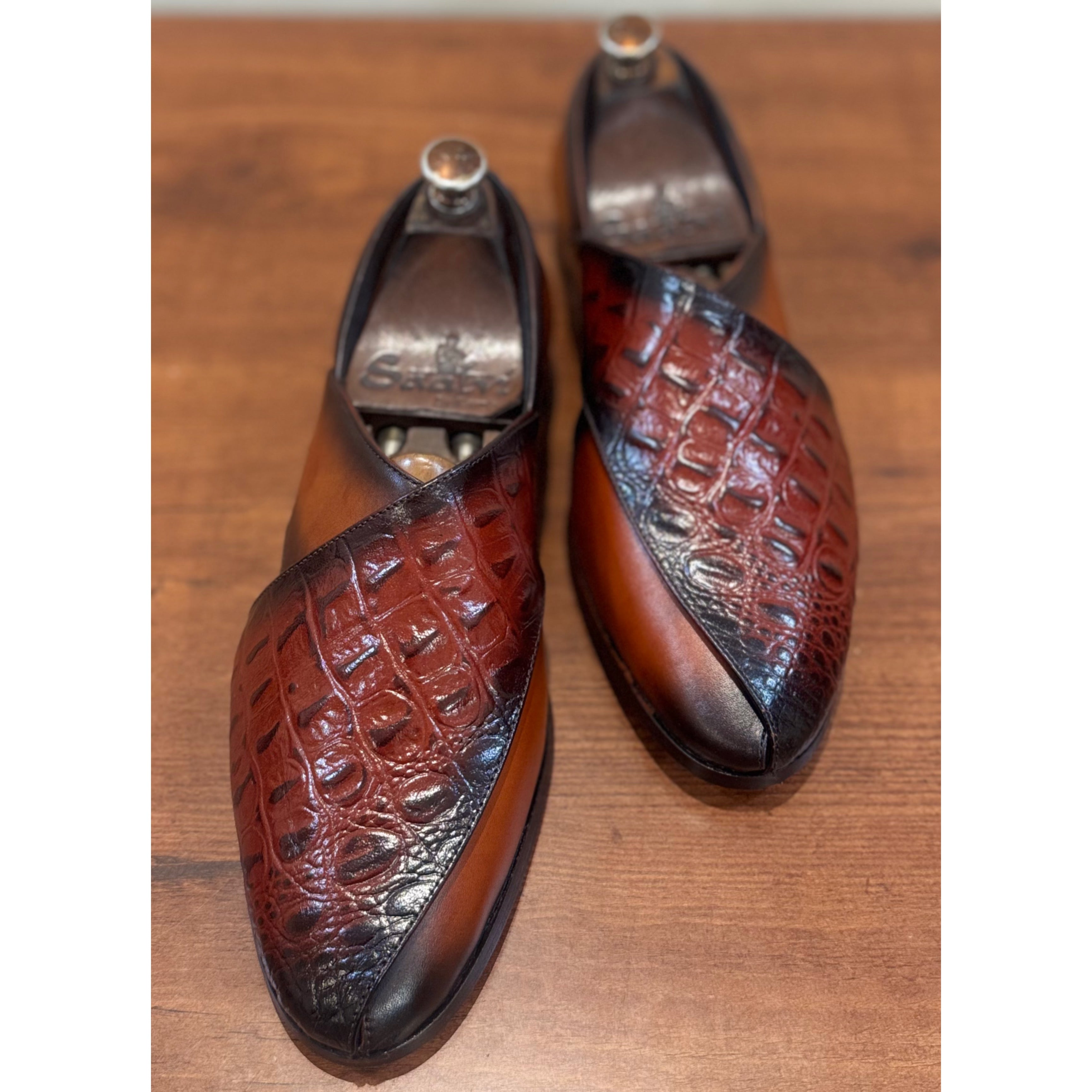 Tan Brown Croco Peshawari