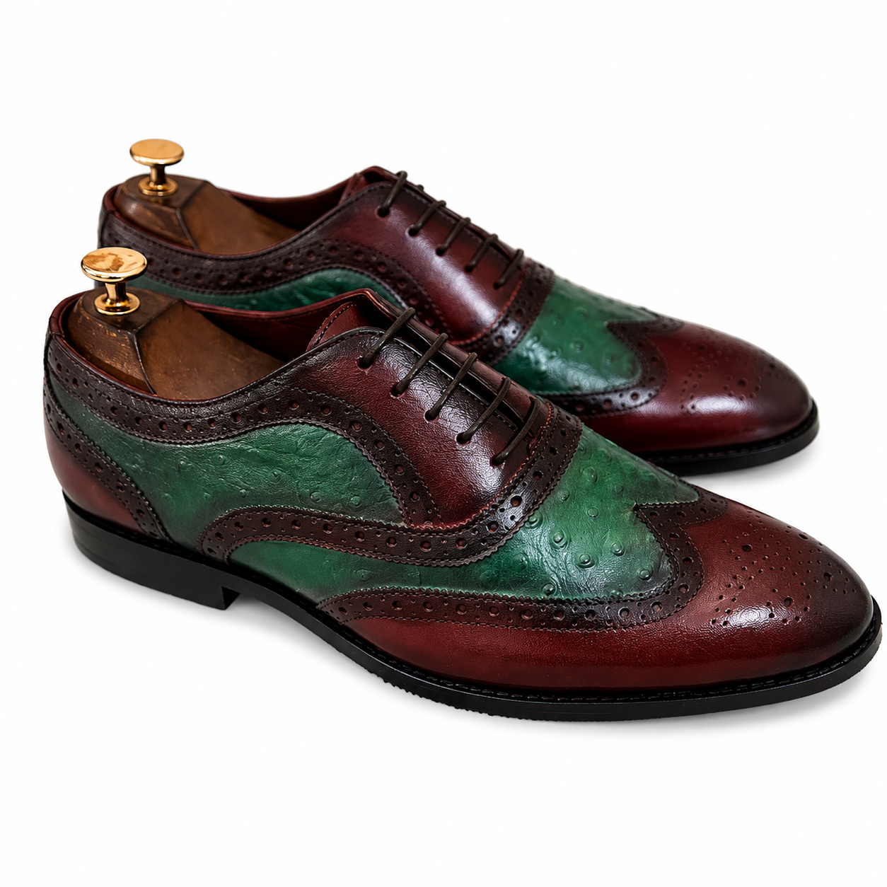 Regal Emerald Ostrich Oxfords