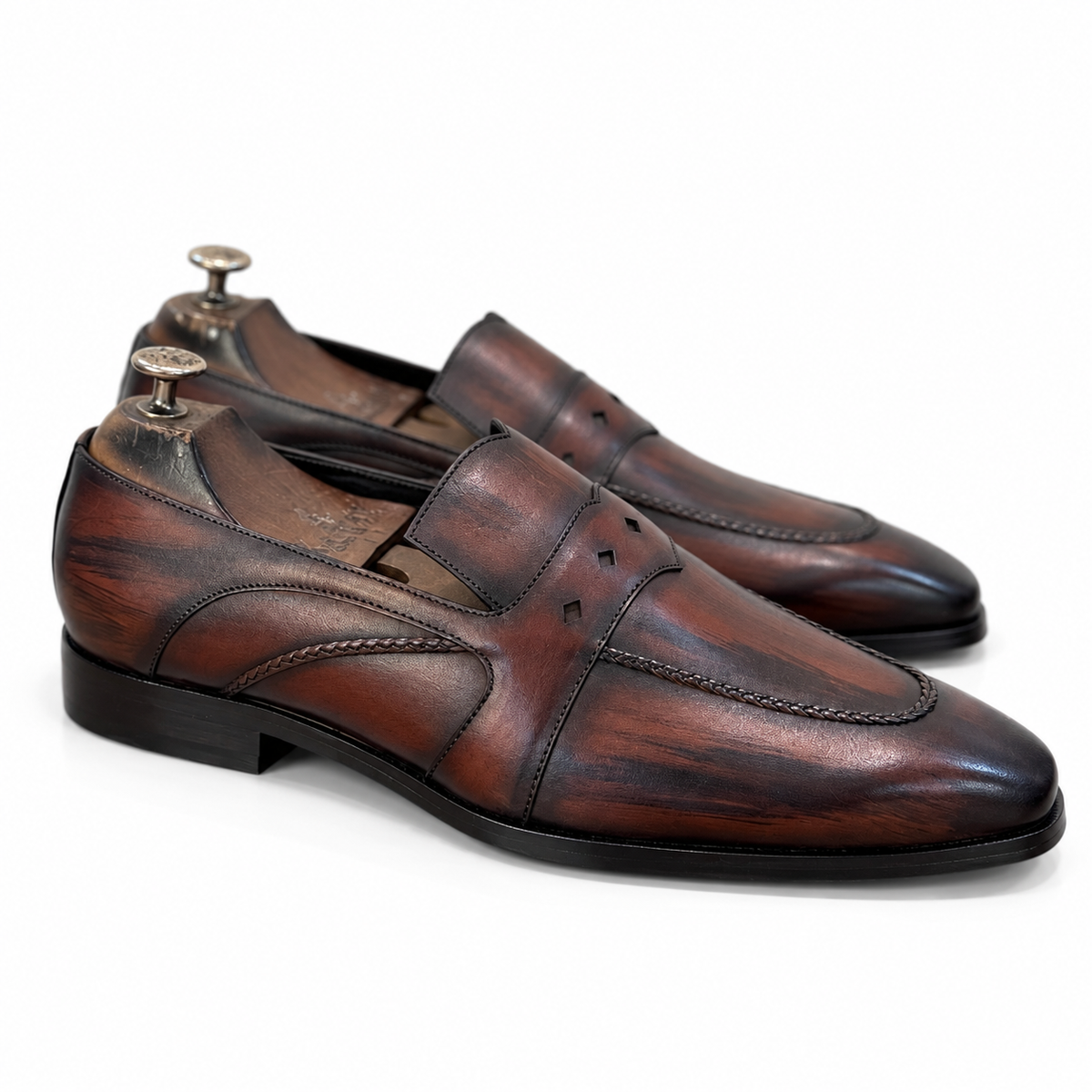 Saalvi Cinderwood Patina Loafers