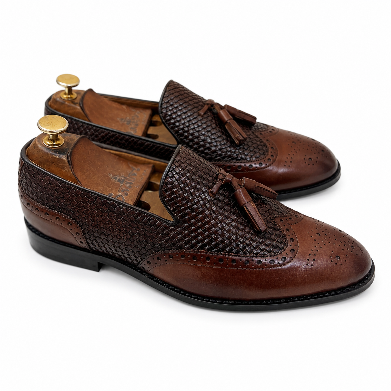 Milano Intreccio Tassel Loafers – Walnut Brown
