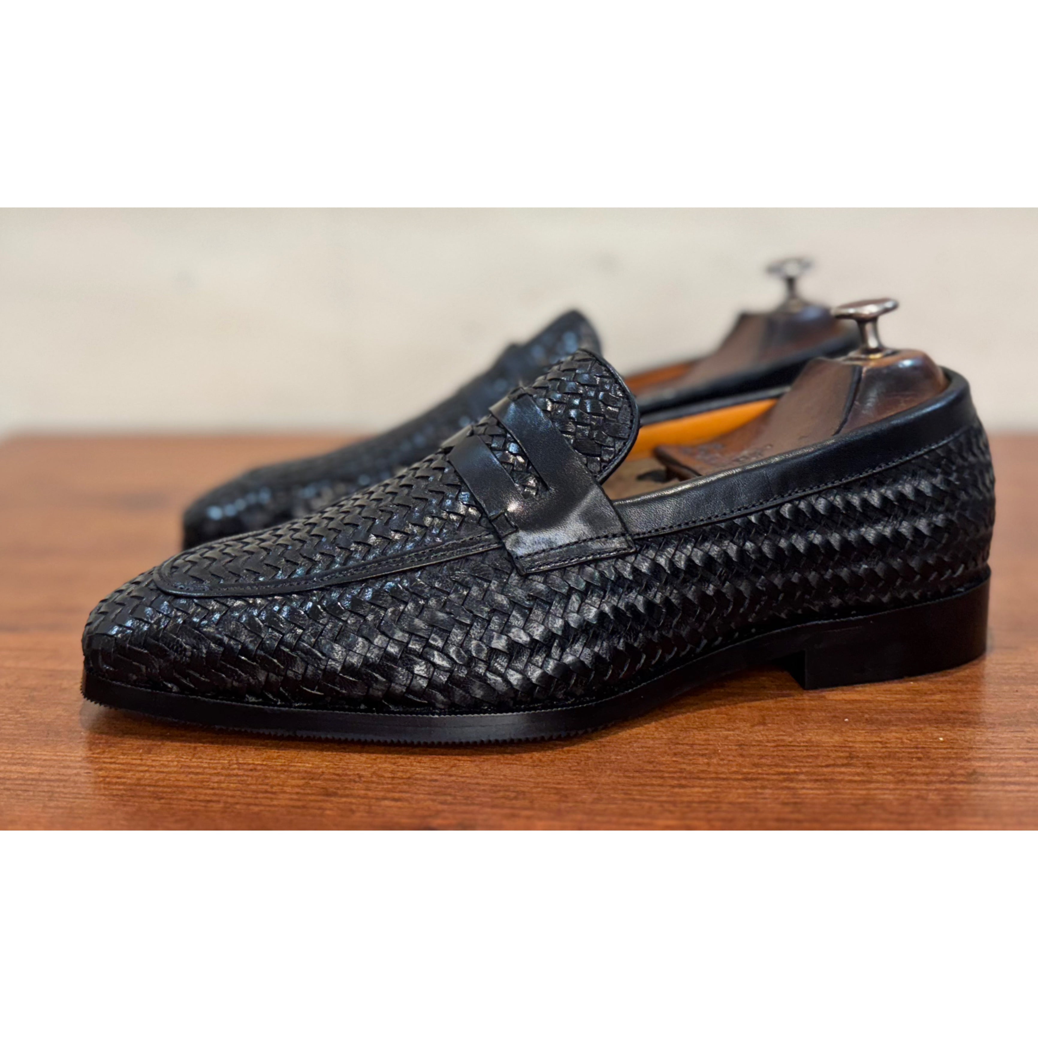 Penny Loafers Weave Leather T