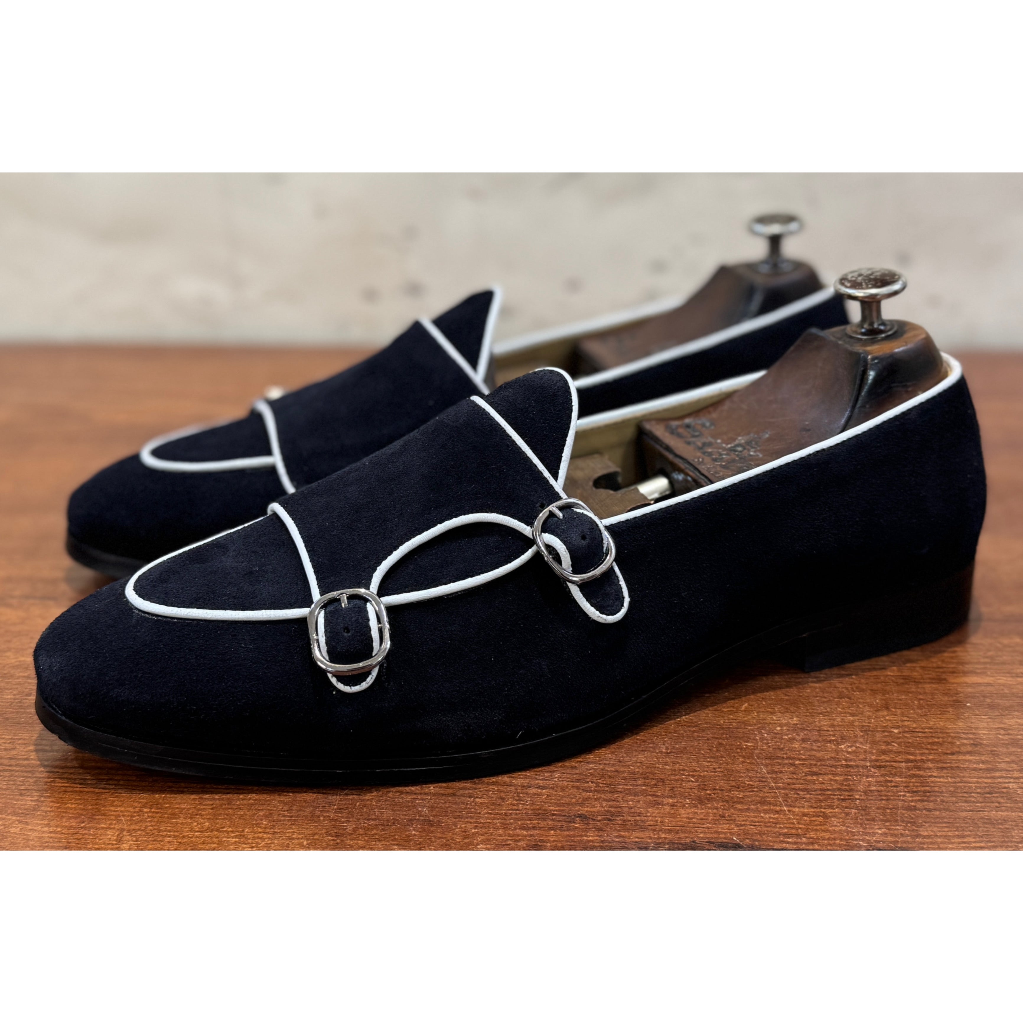 Midnight Navy Belgian Monk Straps