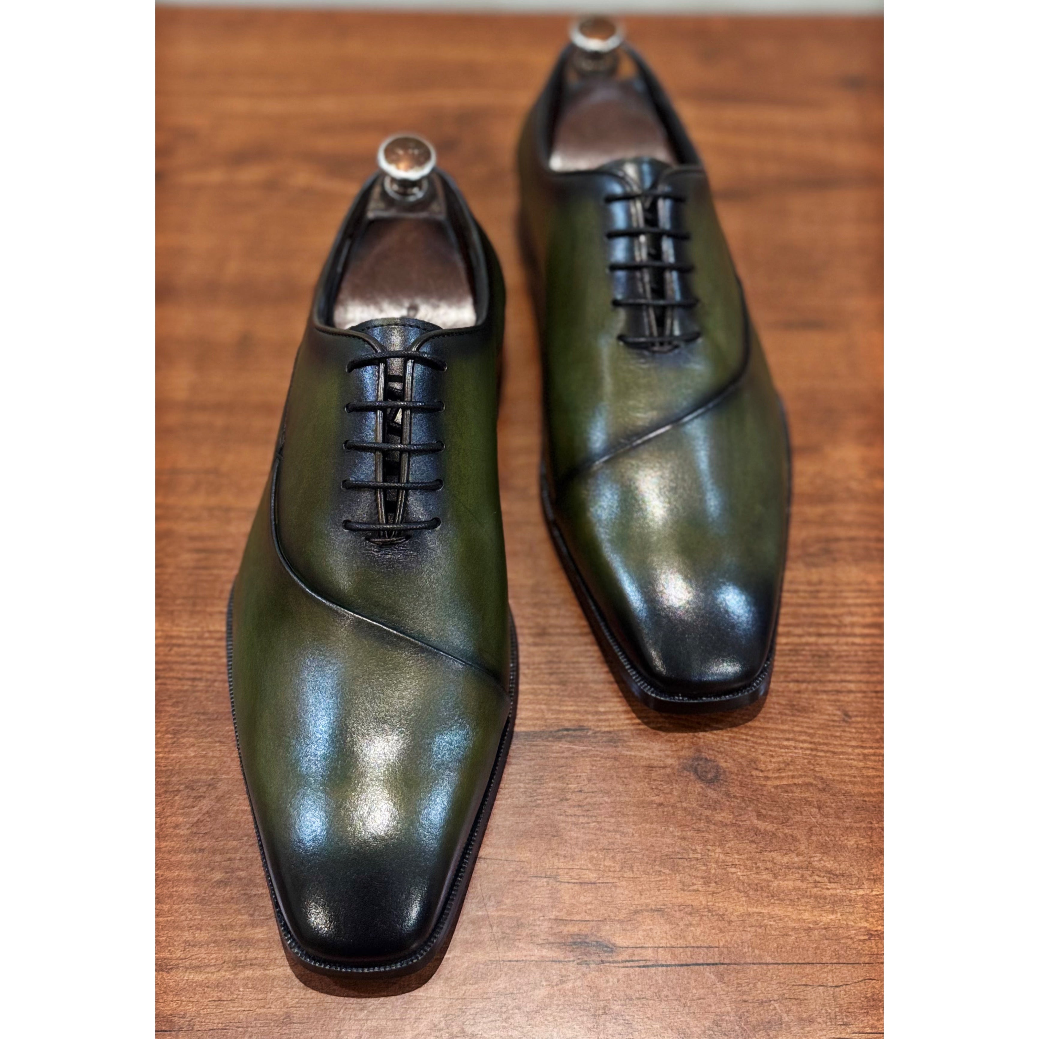 Duxford | Green Tan Oxfords