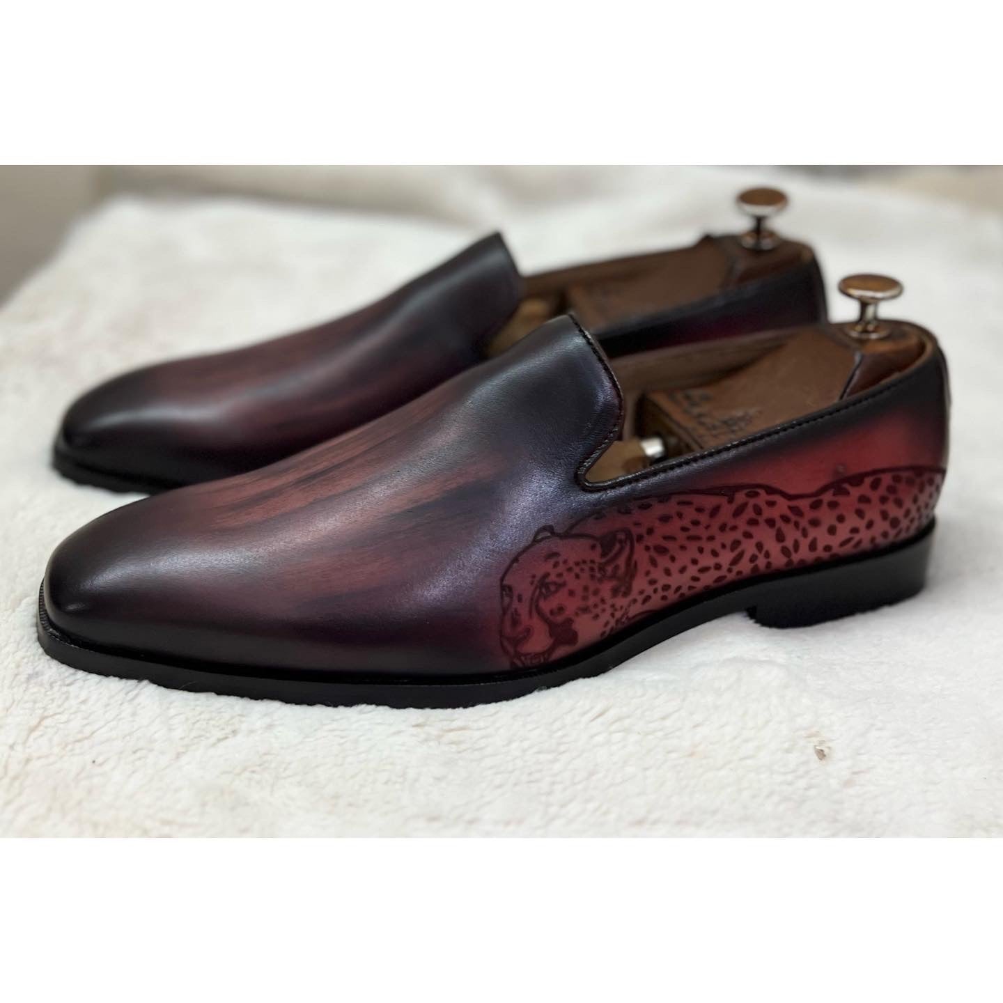 Bordo Hand Patina Loafers Tiger