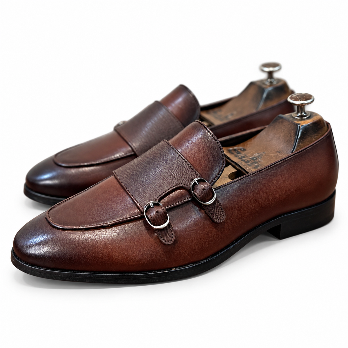 Bordeaux Noir Textured Oxford Shoes