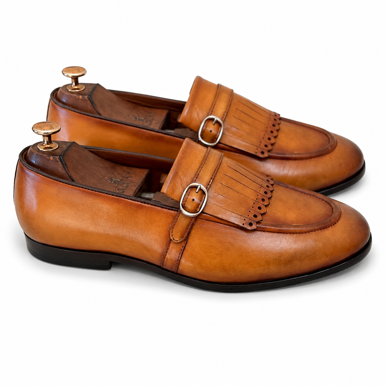 Tan Loafers With Fringes