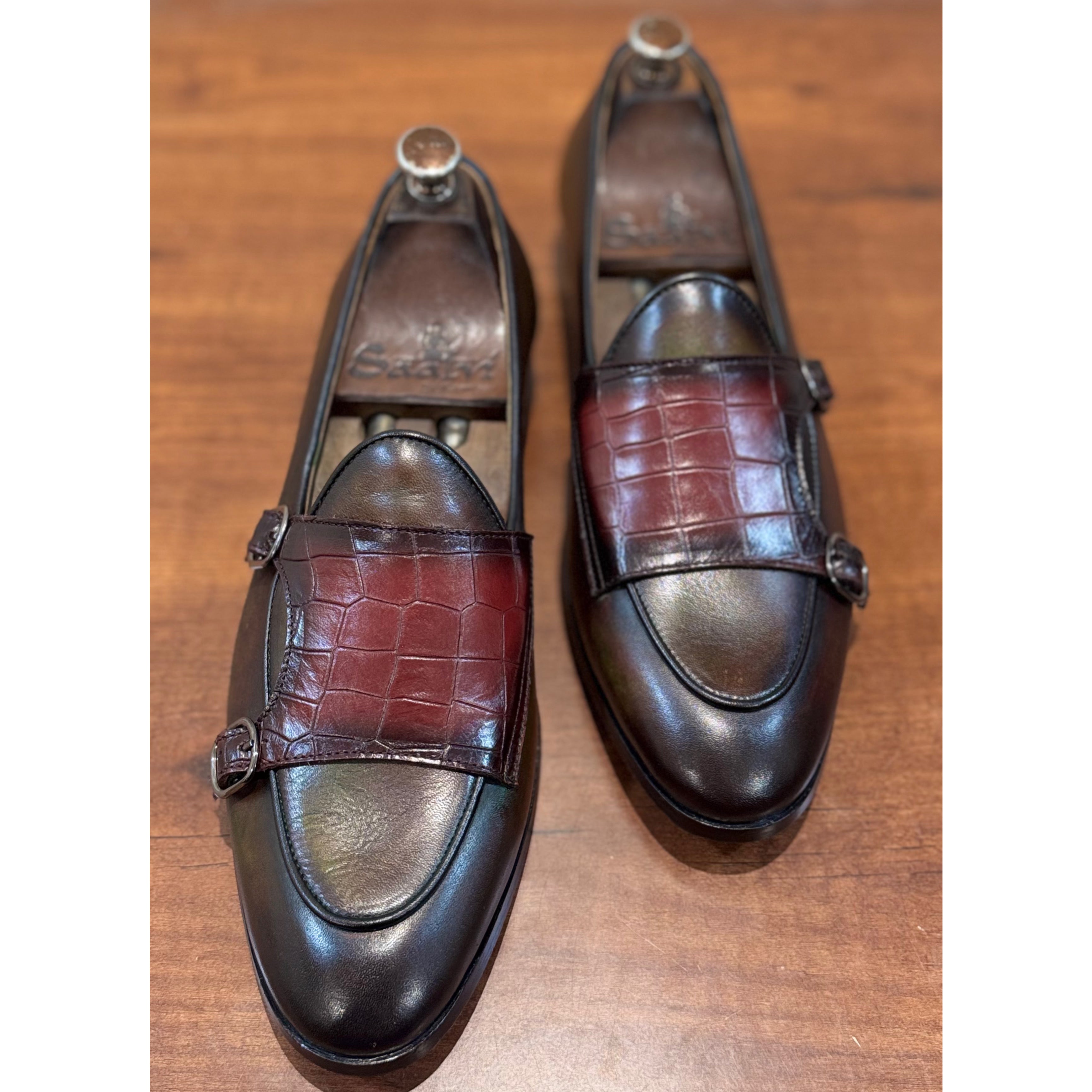 Belgian Monk Strap Hand Patina
