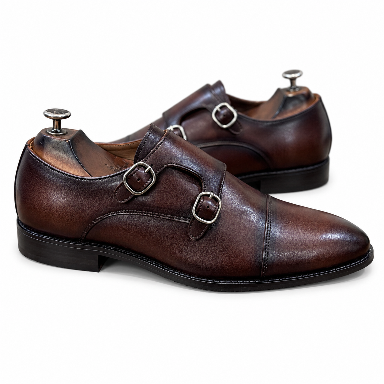 Double Monk Strap Brown
