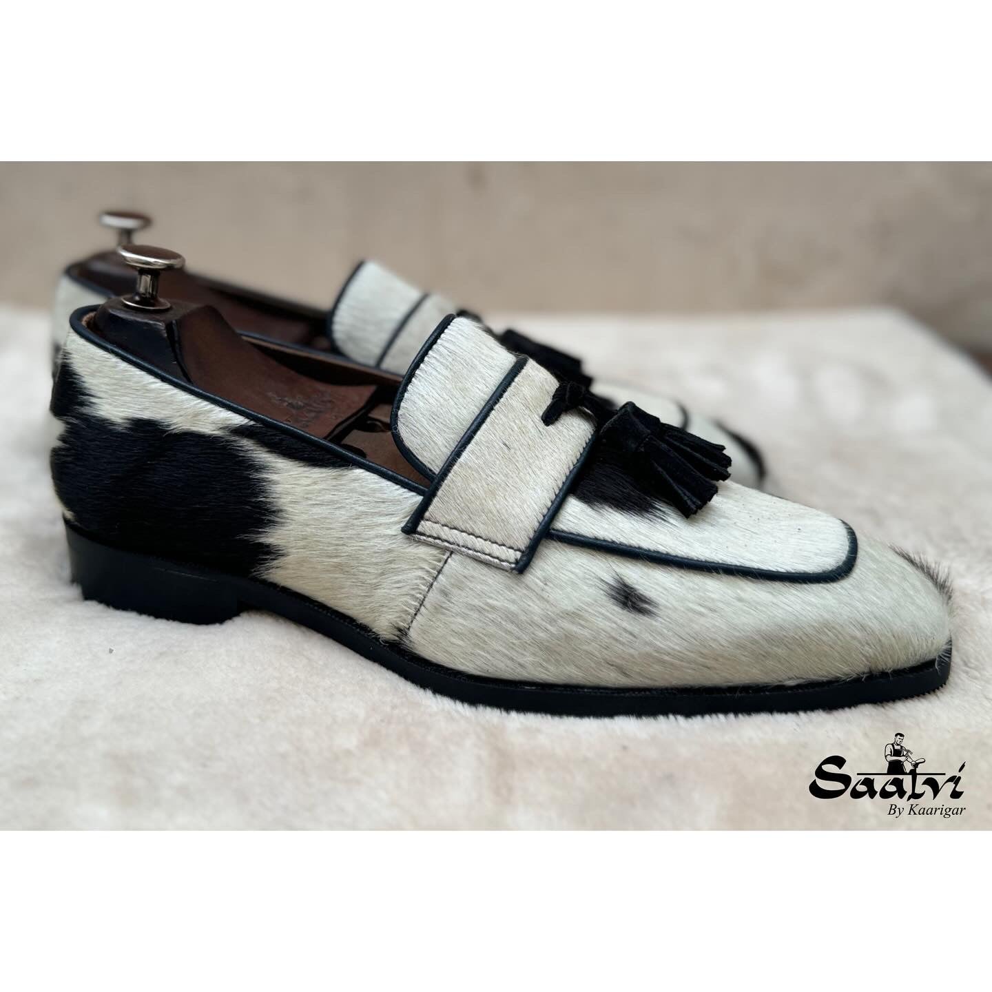 Hairon Leather Loafers With Tassel