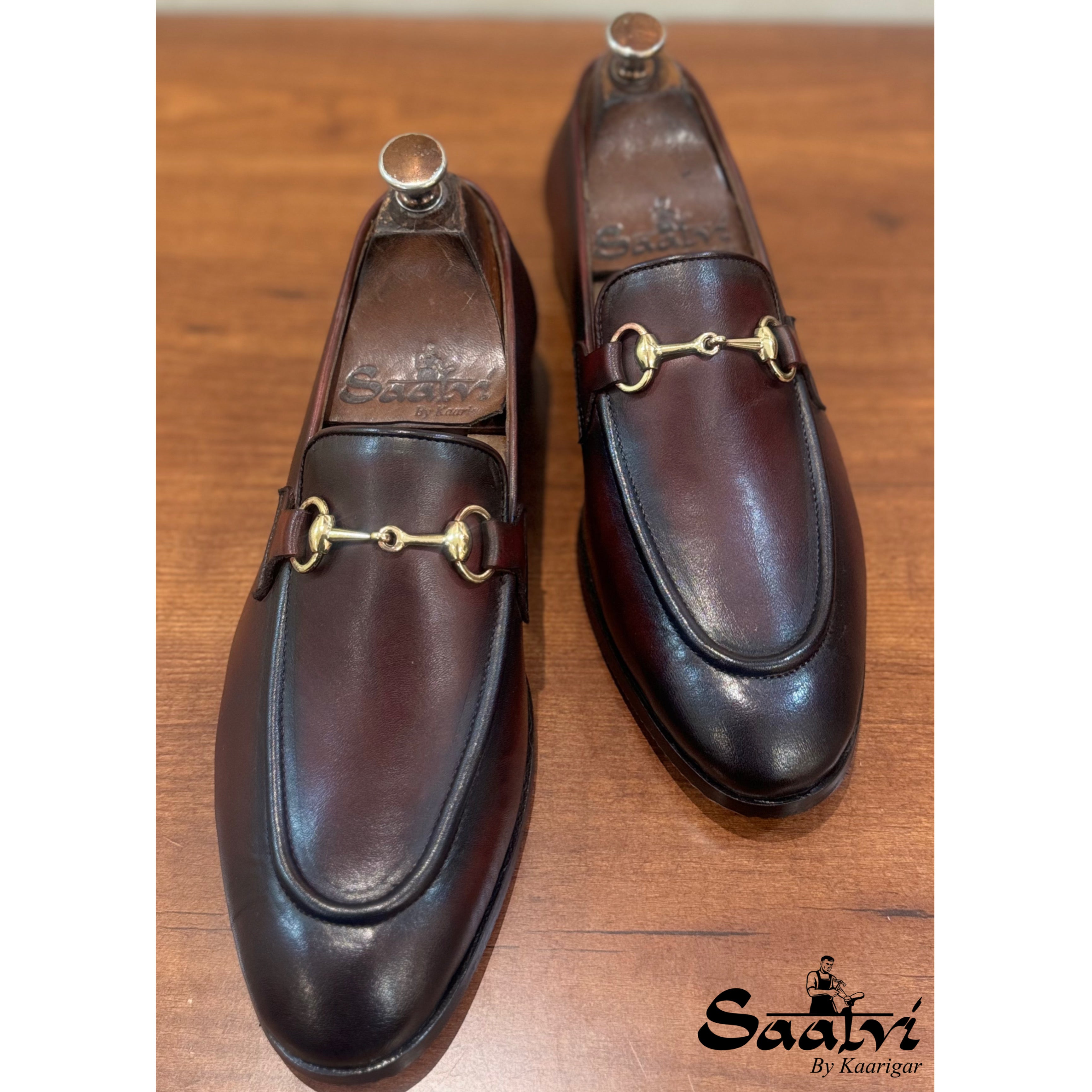 Horsebit Loafers Burgundy Brown