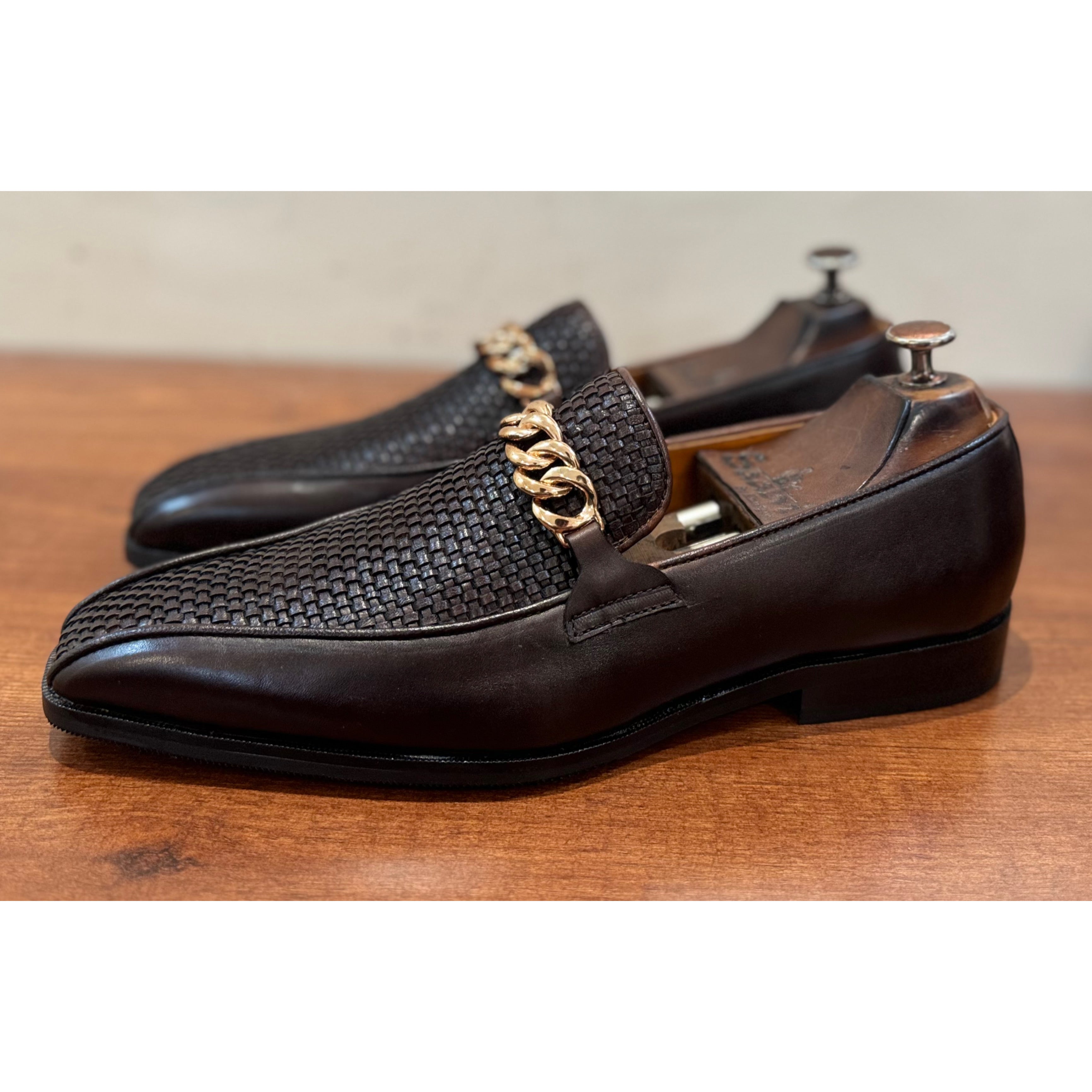 Brown Loafers With Chain