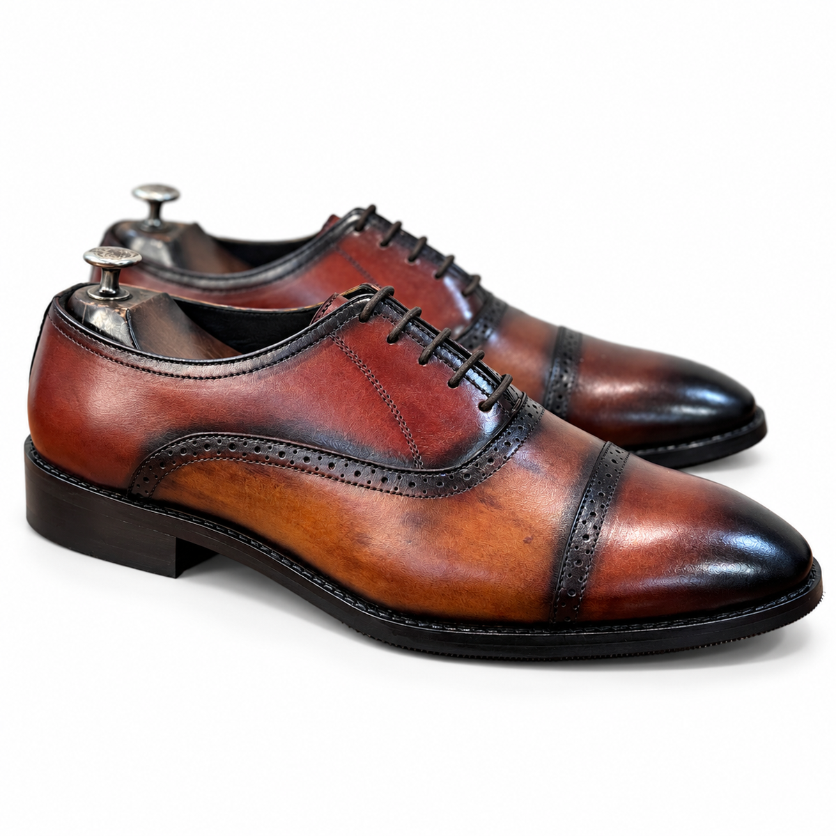 Imperial Cognac Cap Toe Oxfords
