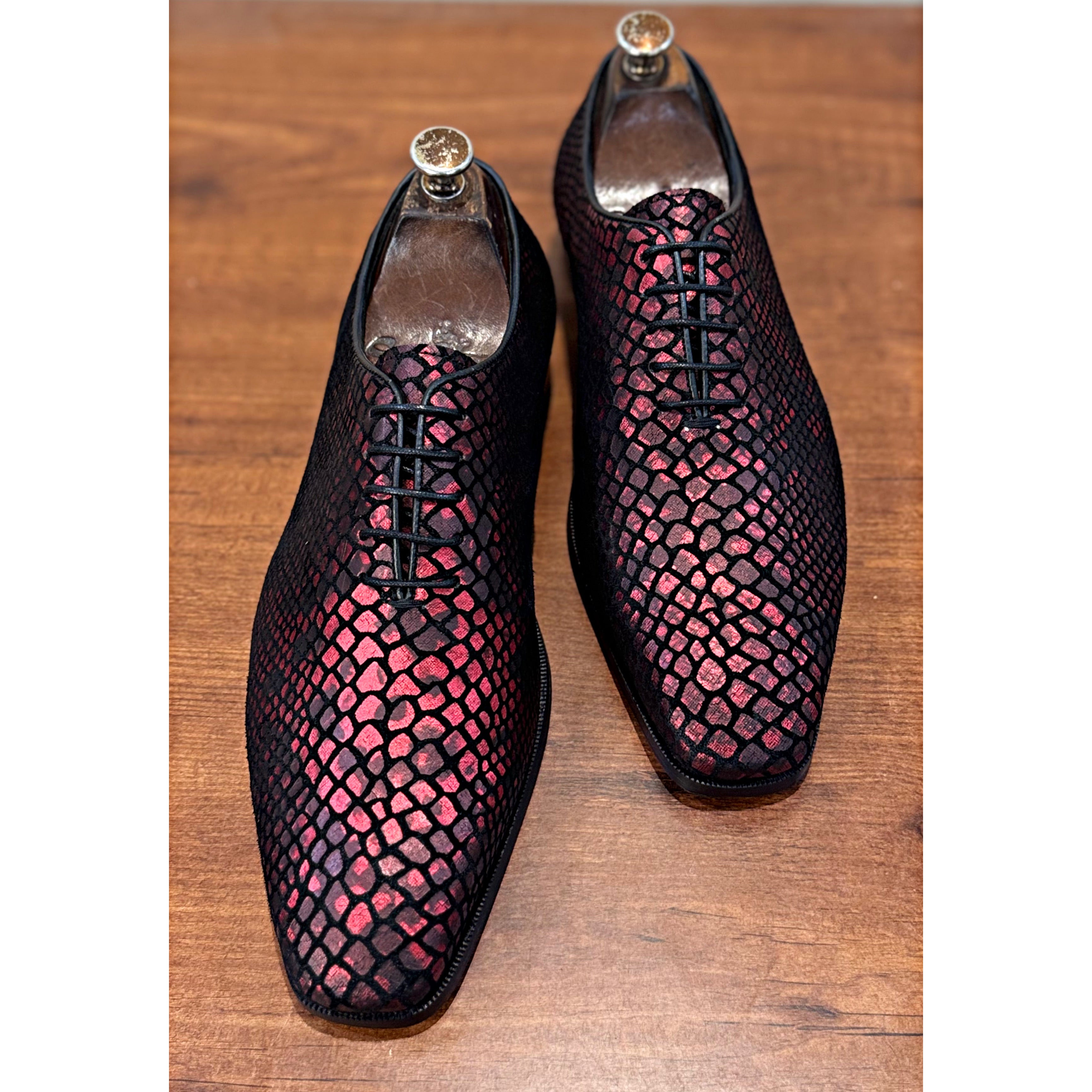 Red Snake Foil Oxfords