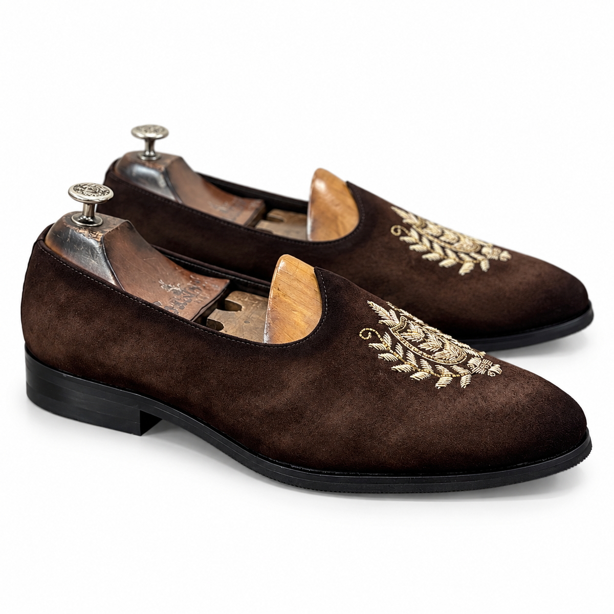 Mehfil Brown Embroidered Jalsa