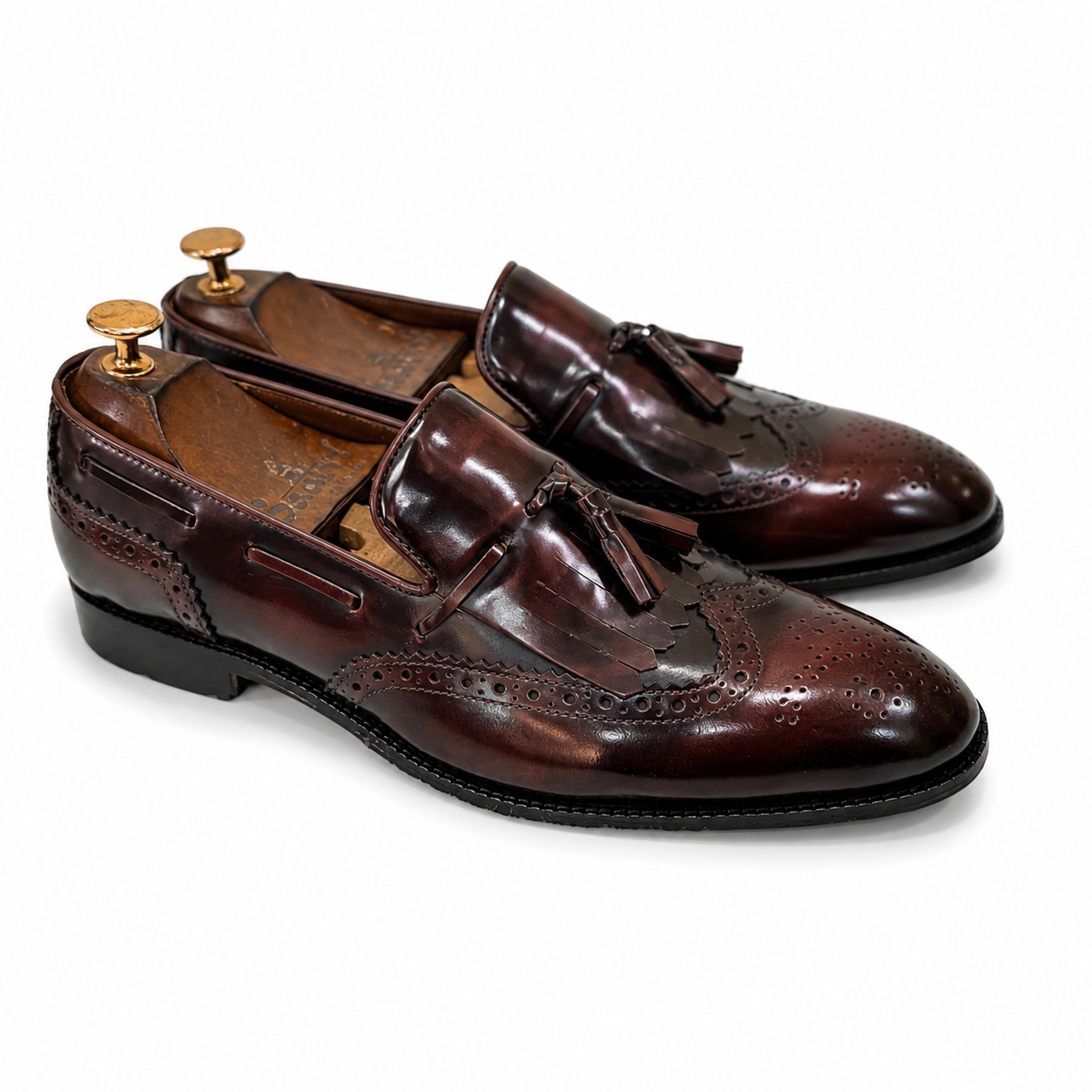 Saalvi Regent Bordeaux Tassel Brogue Loafers