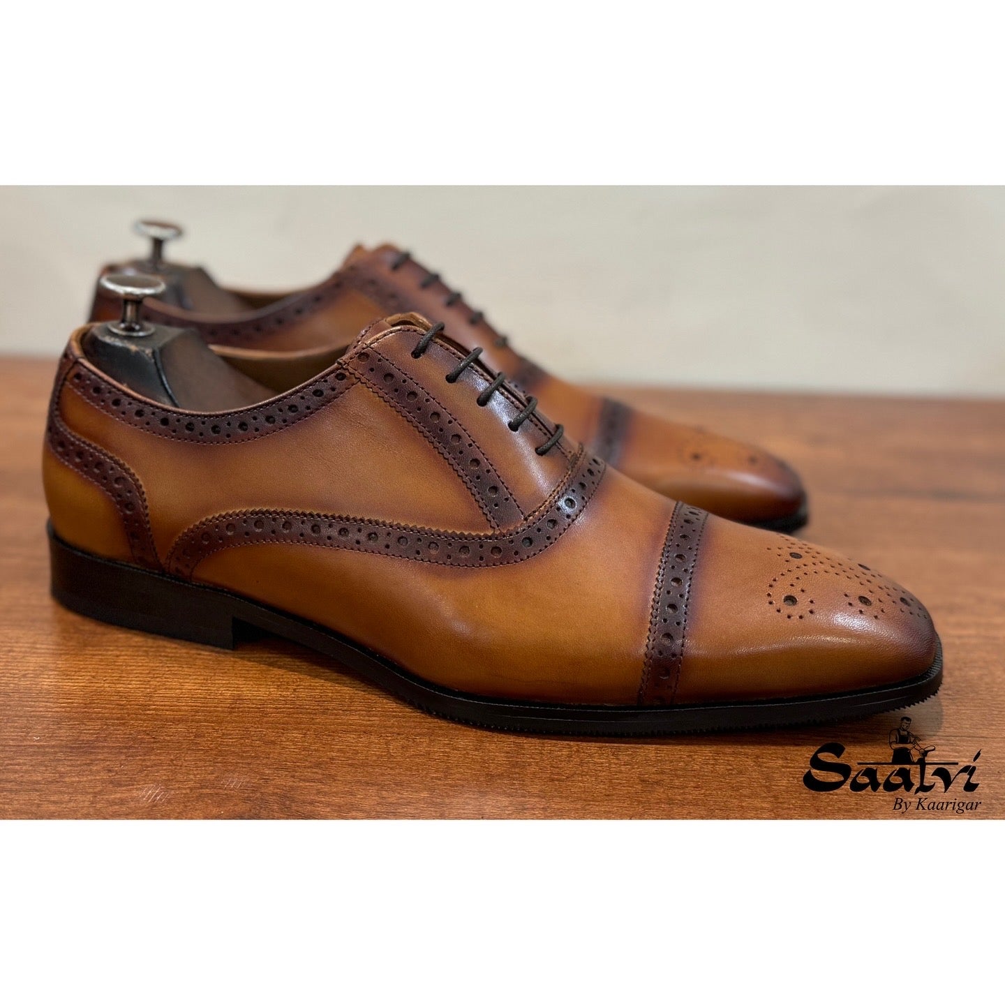 Toecap Brouge Oxford Tan