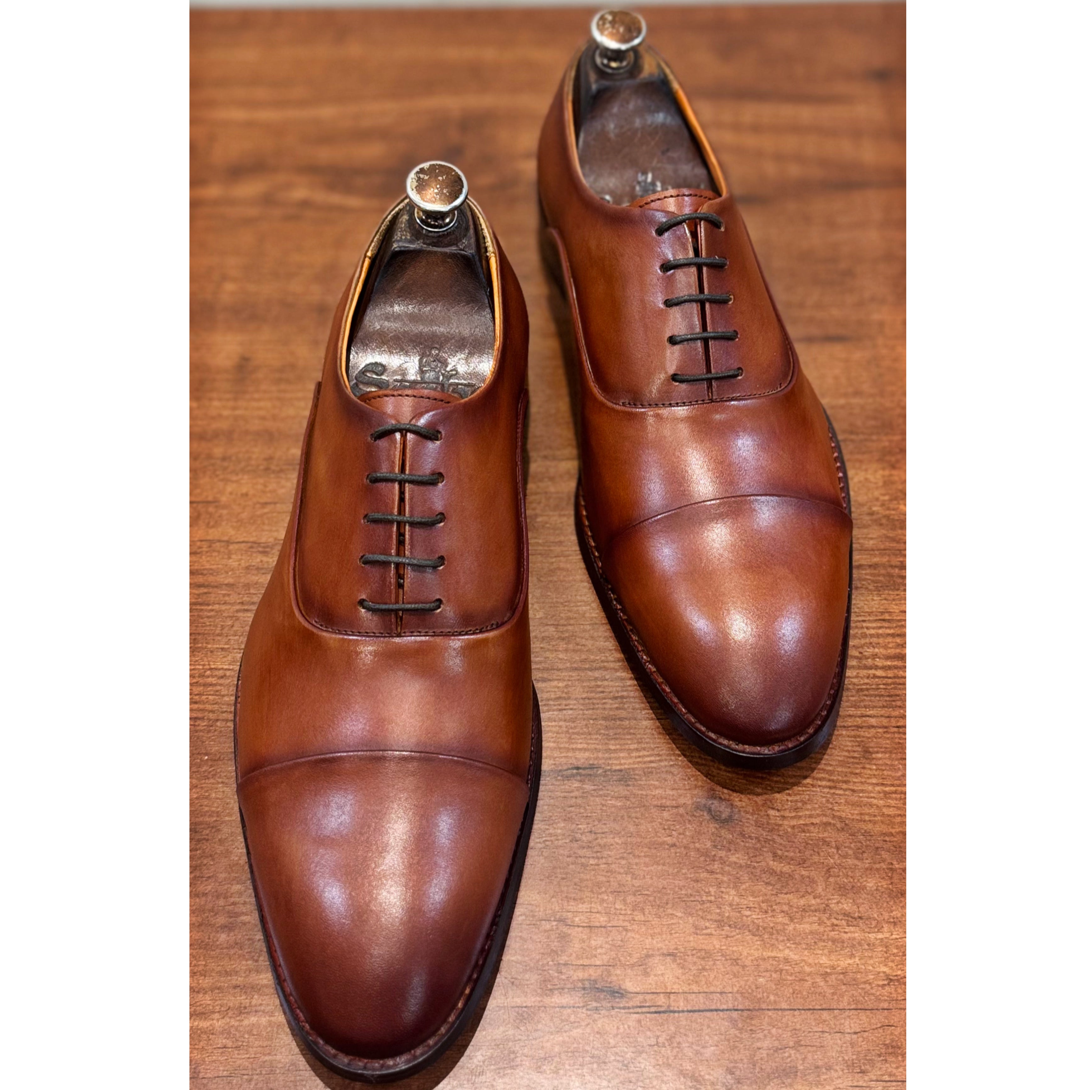 Tan Cap Toe Oxfords