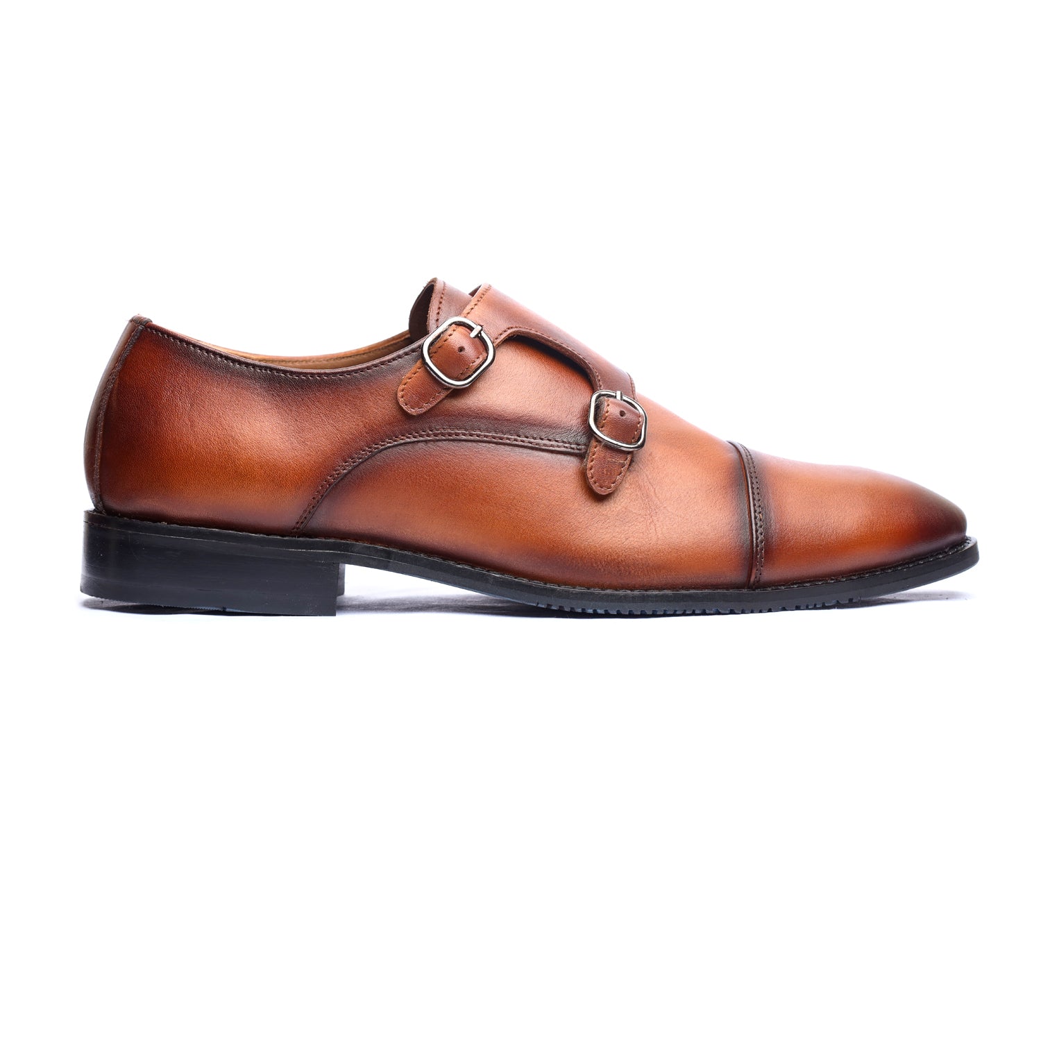 Double Monk Strap Tan