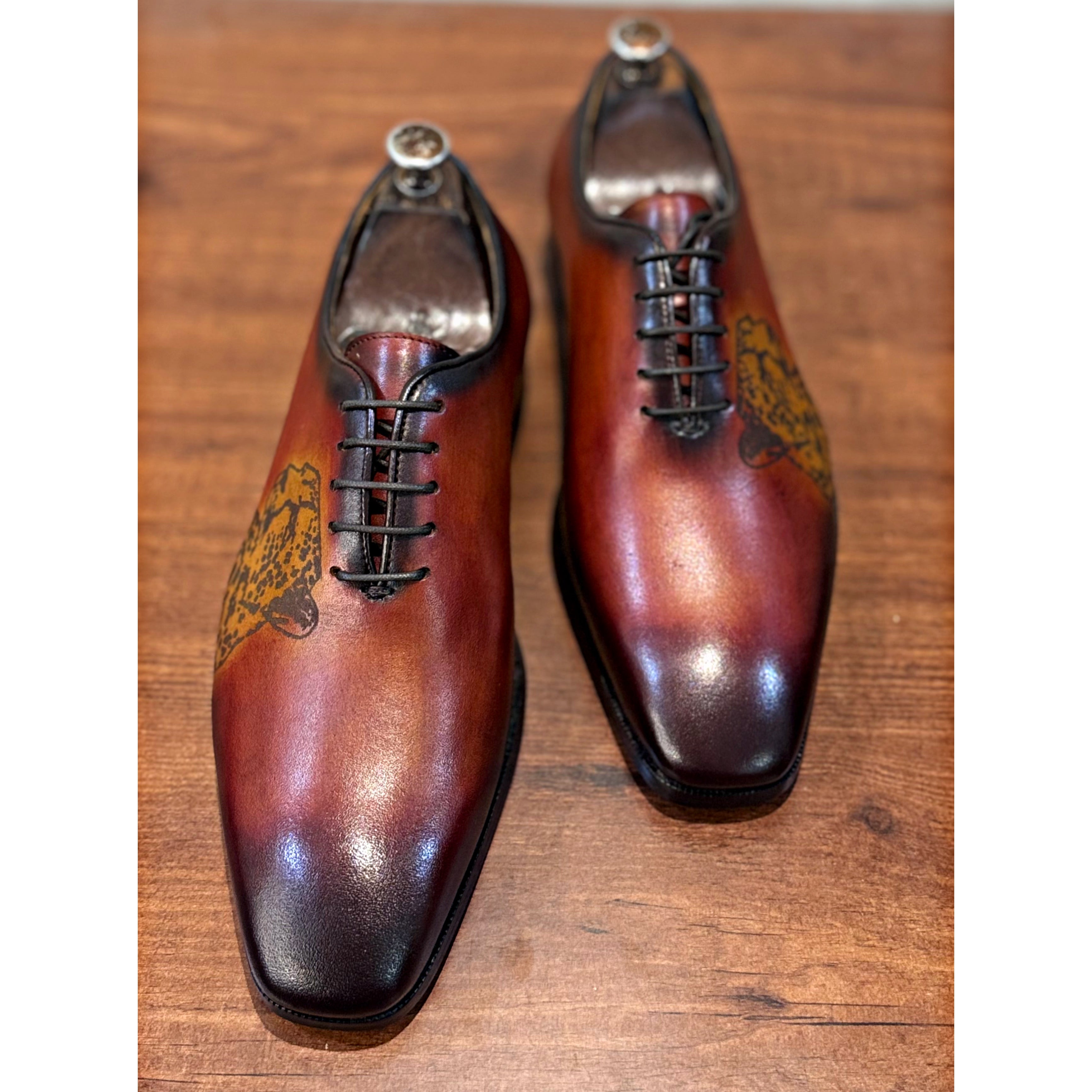 Classic Hand Patina Lion Oxfords