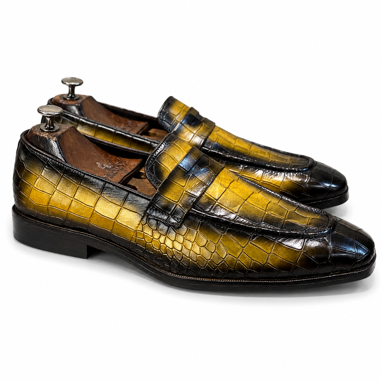 Penny Loafers Yellow Hand Patina