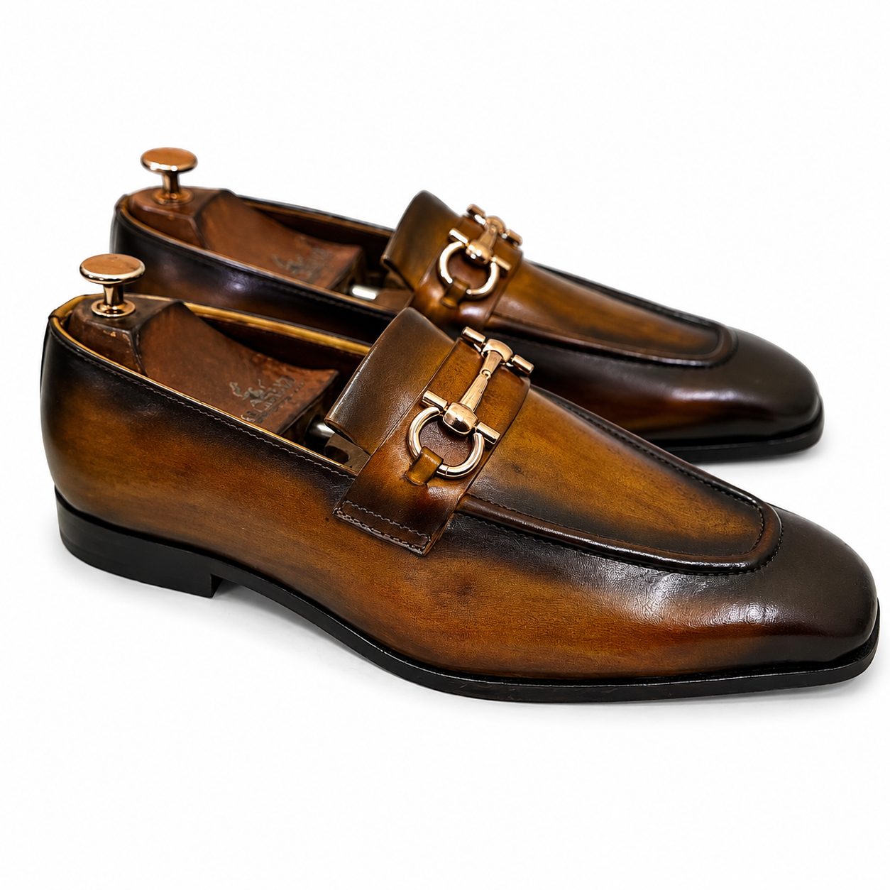 Hand Patina Loafers T Brown