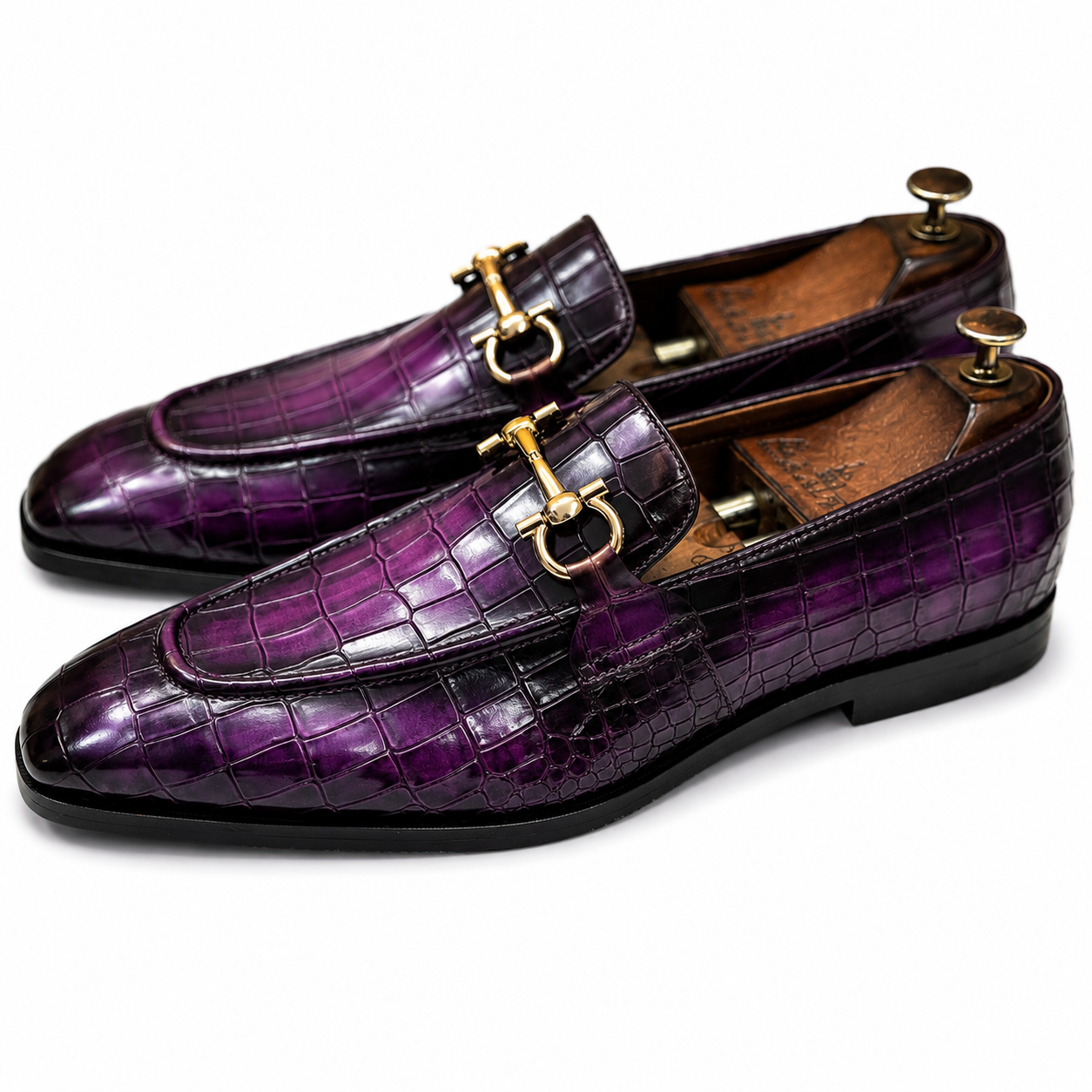The Imperial Amethyst Croco Horsebit Loafer