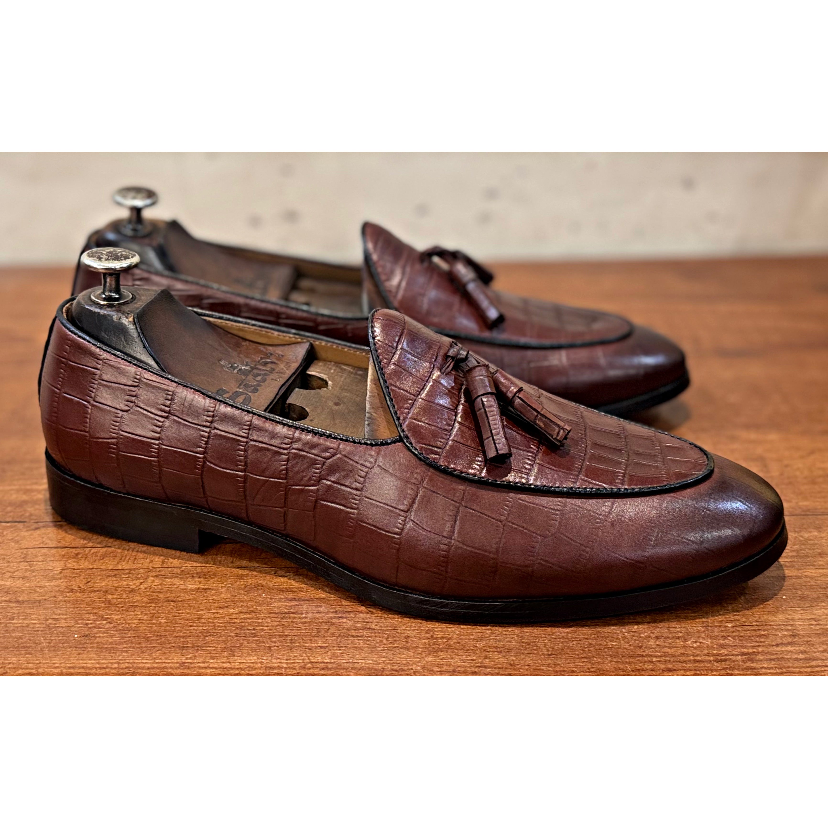 Belgian Loafers With Tassels Brown