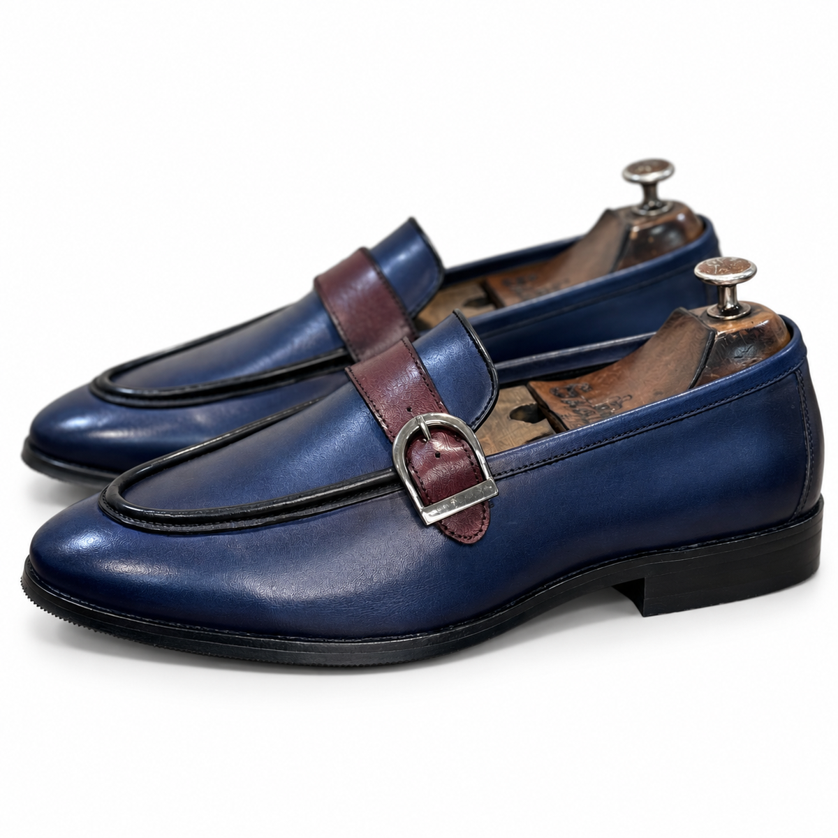 Midnight Bordeaux Buckle Loafers