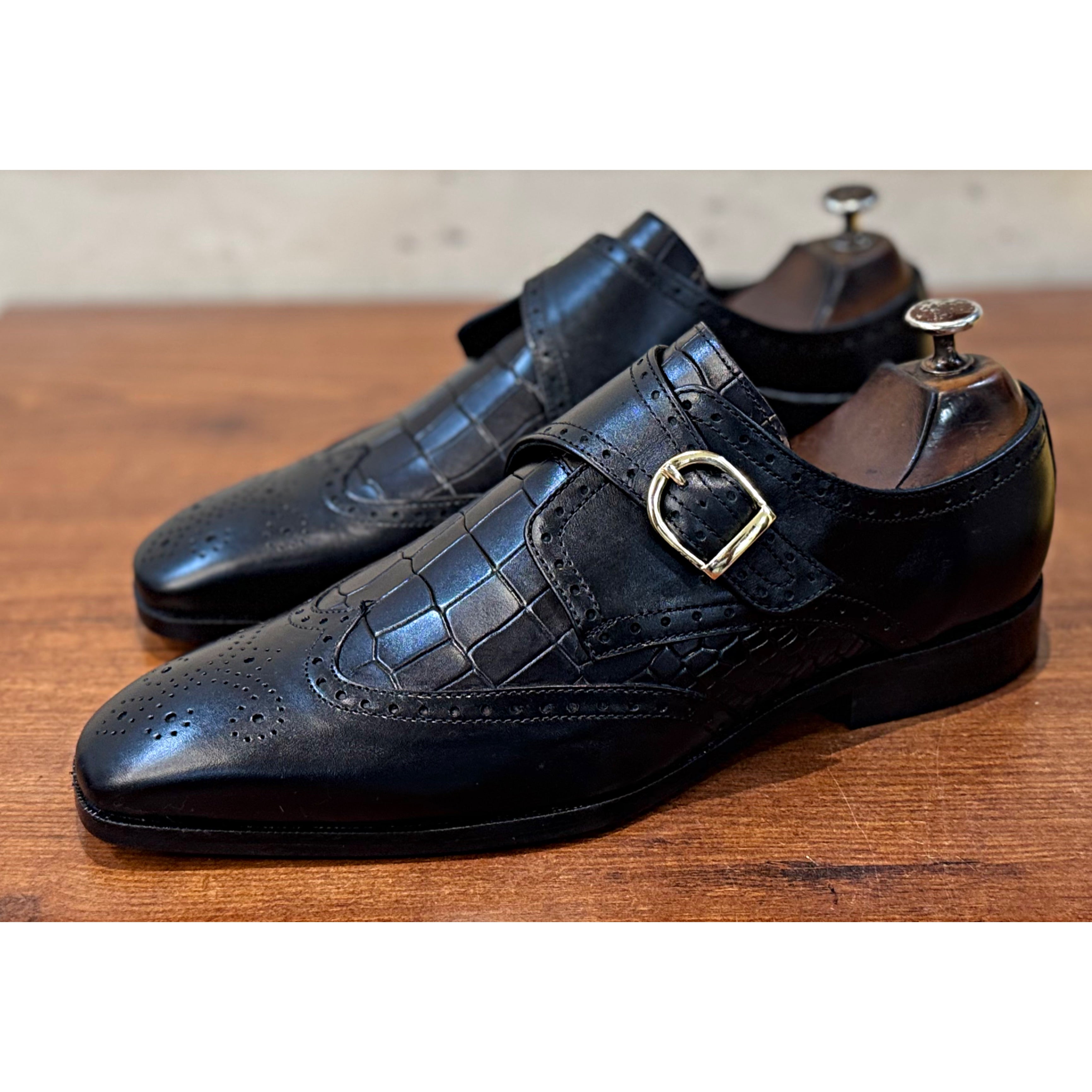 Single Monk Strap Croco