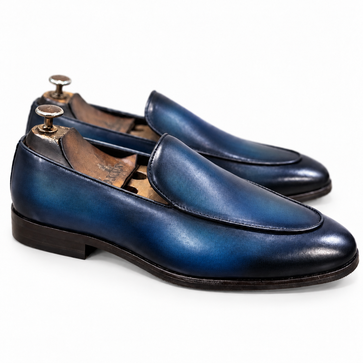 Midnight Azure Apron-Toe Loafers