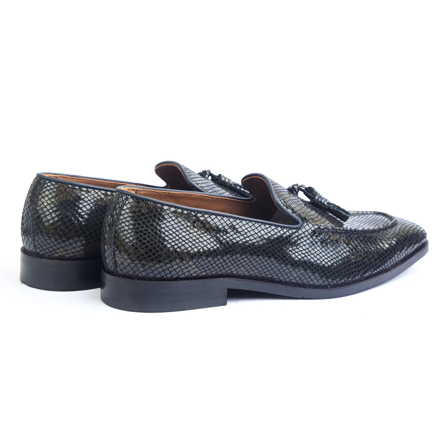 Snake Foil Loafers With Tassels