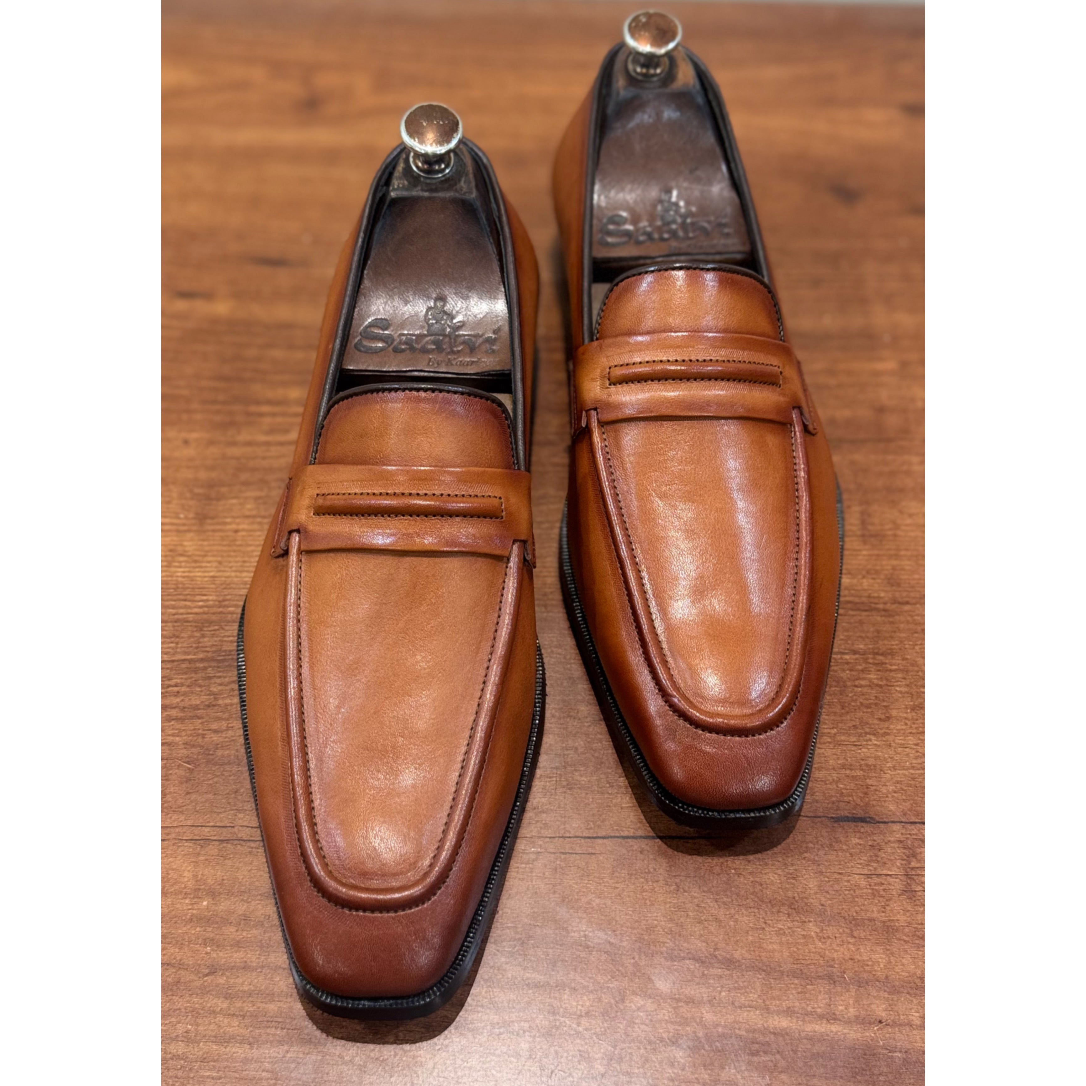 Tan Penny Loafers Italia