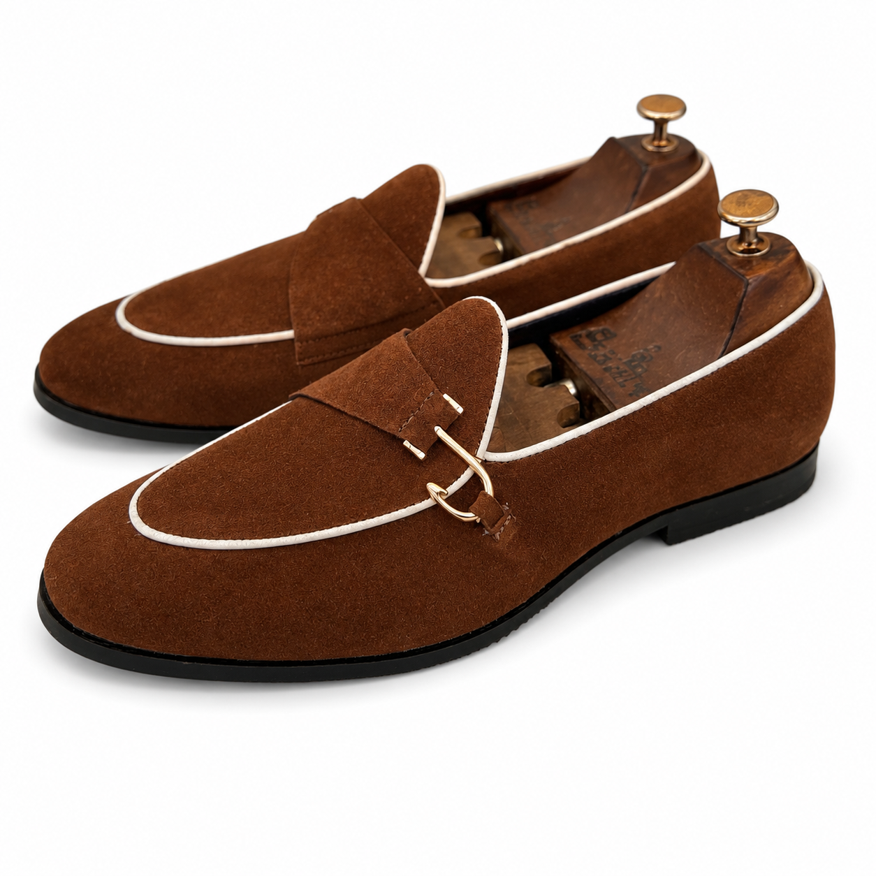 Monarch Belgian Loafers – Chestnut Suede