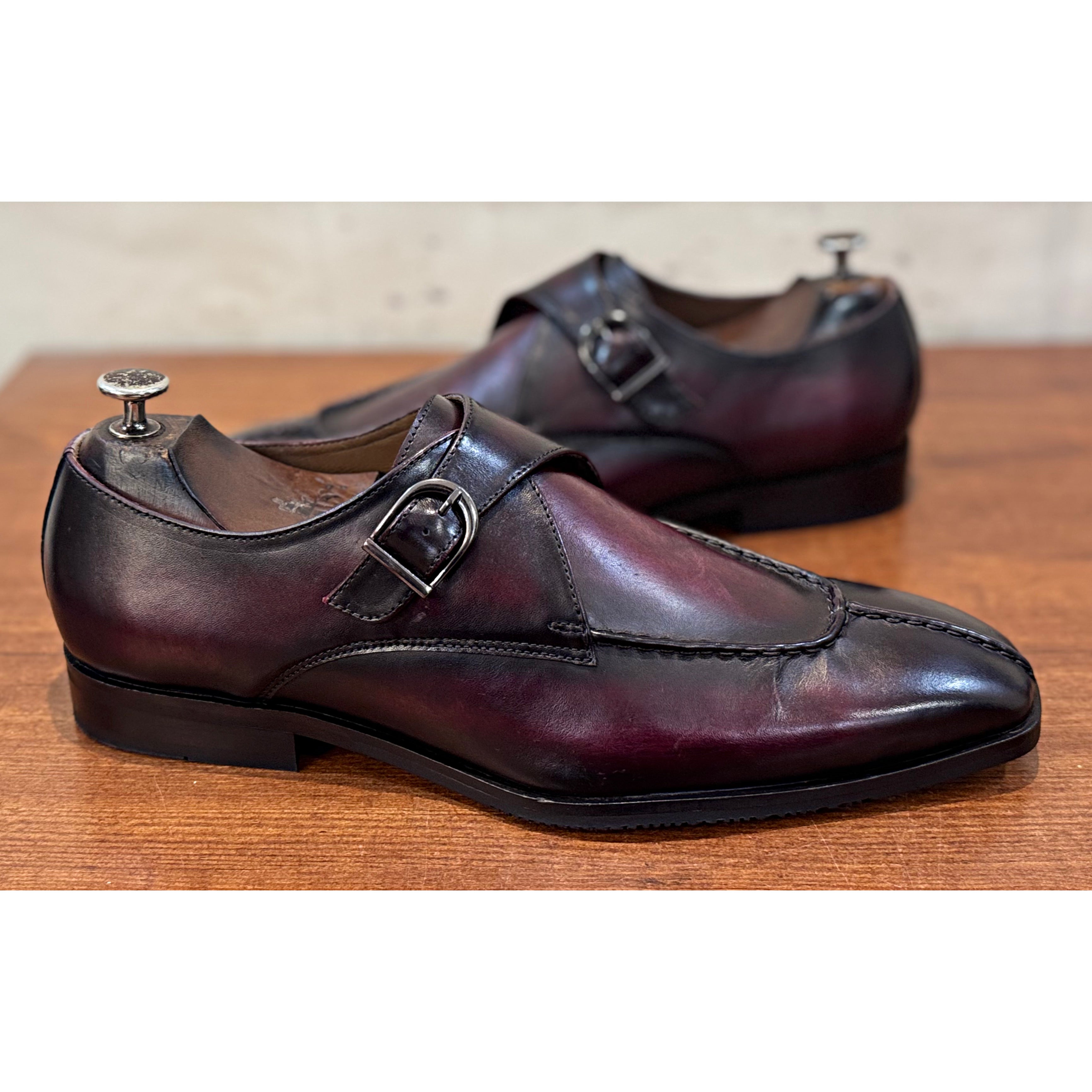 Single Monk Strap Hand Finished Bordo