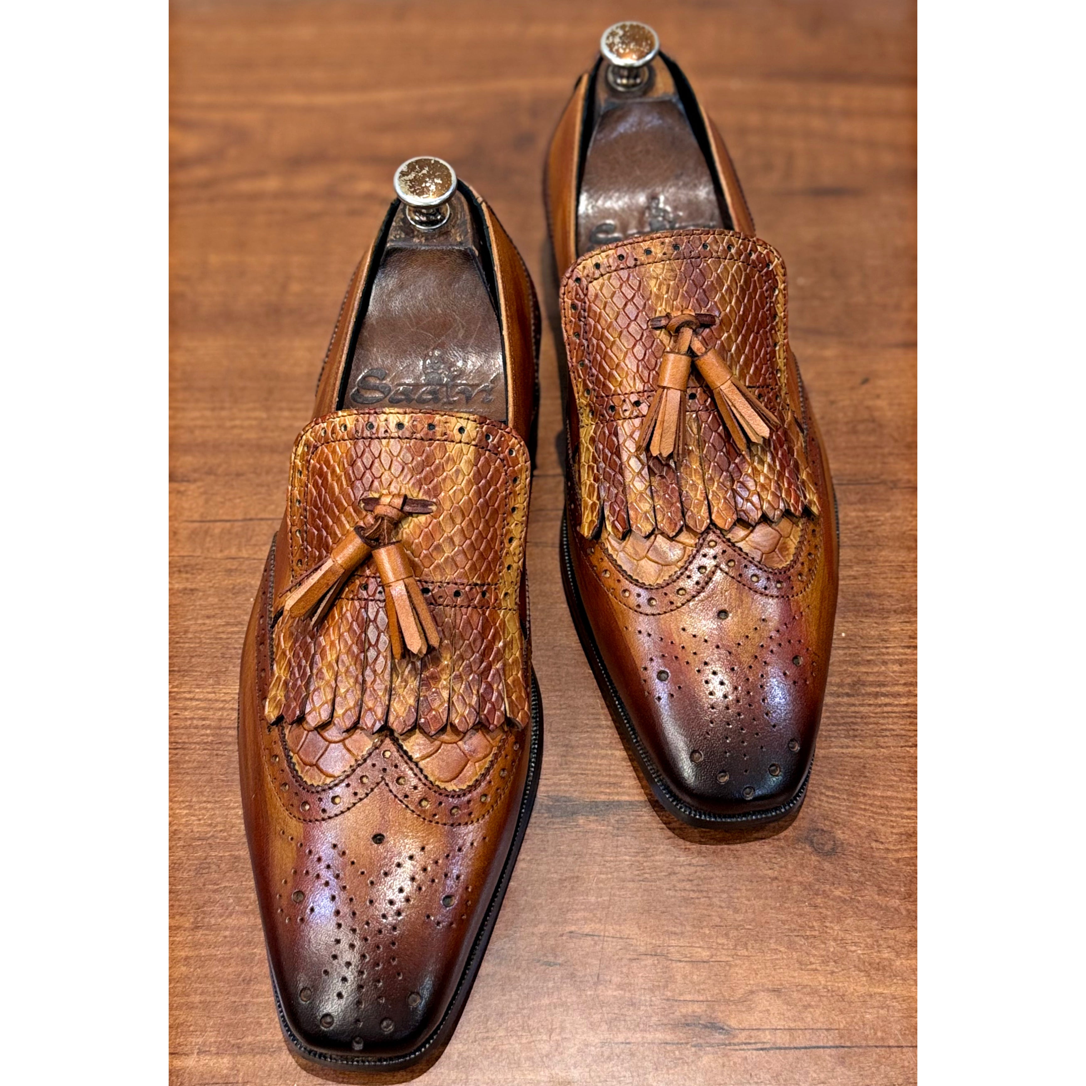 Regal Python Tassel Loafers