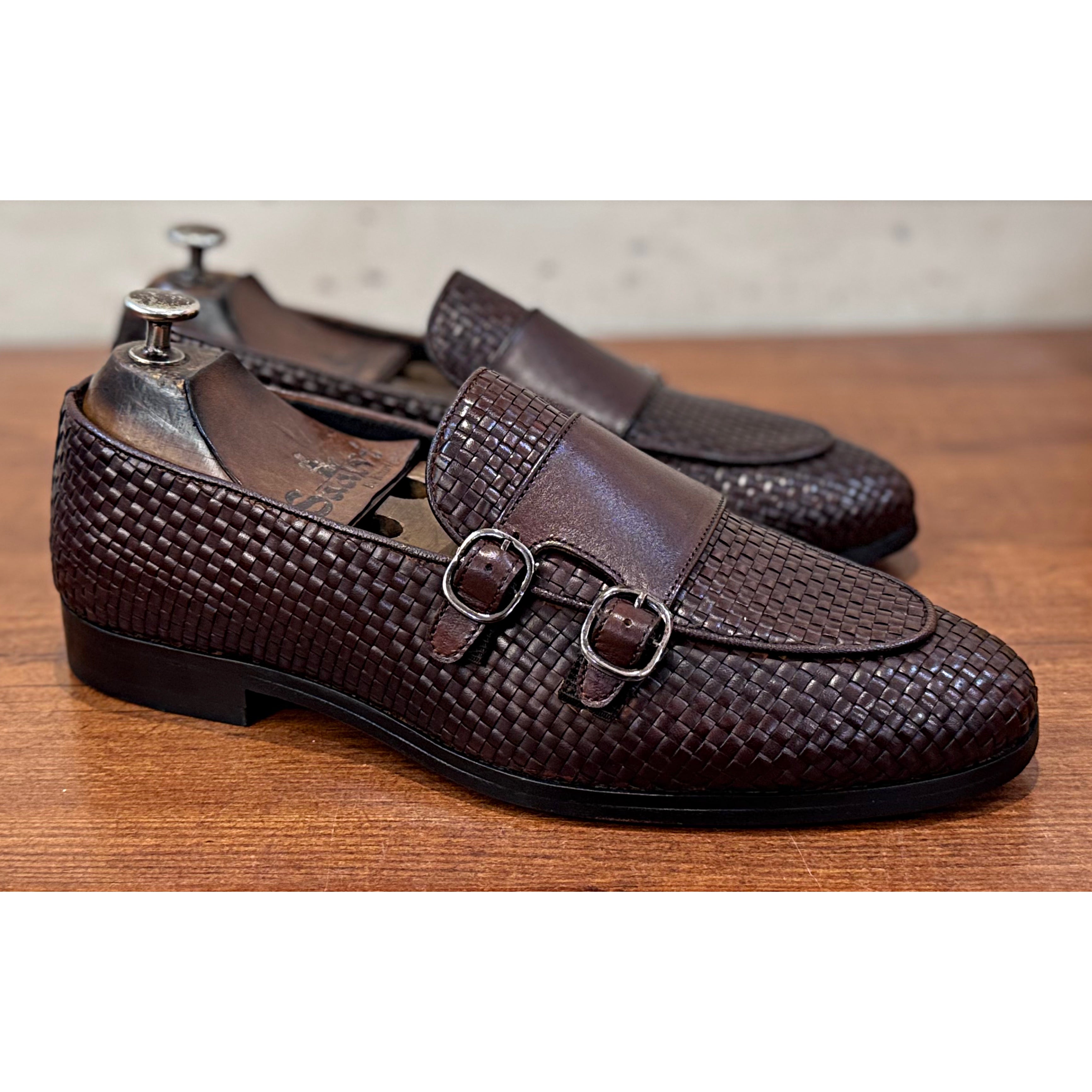 Double Monk Strap Loafers Brn