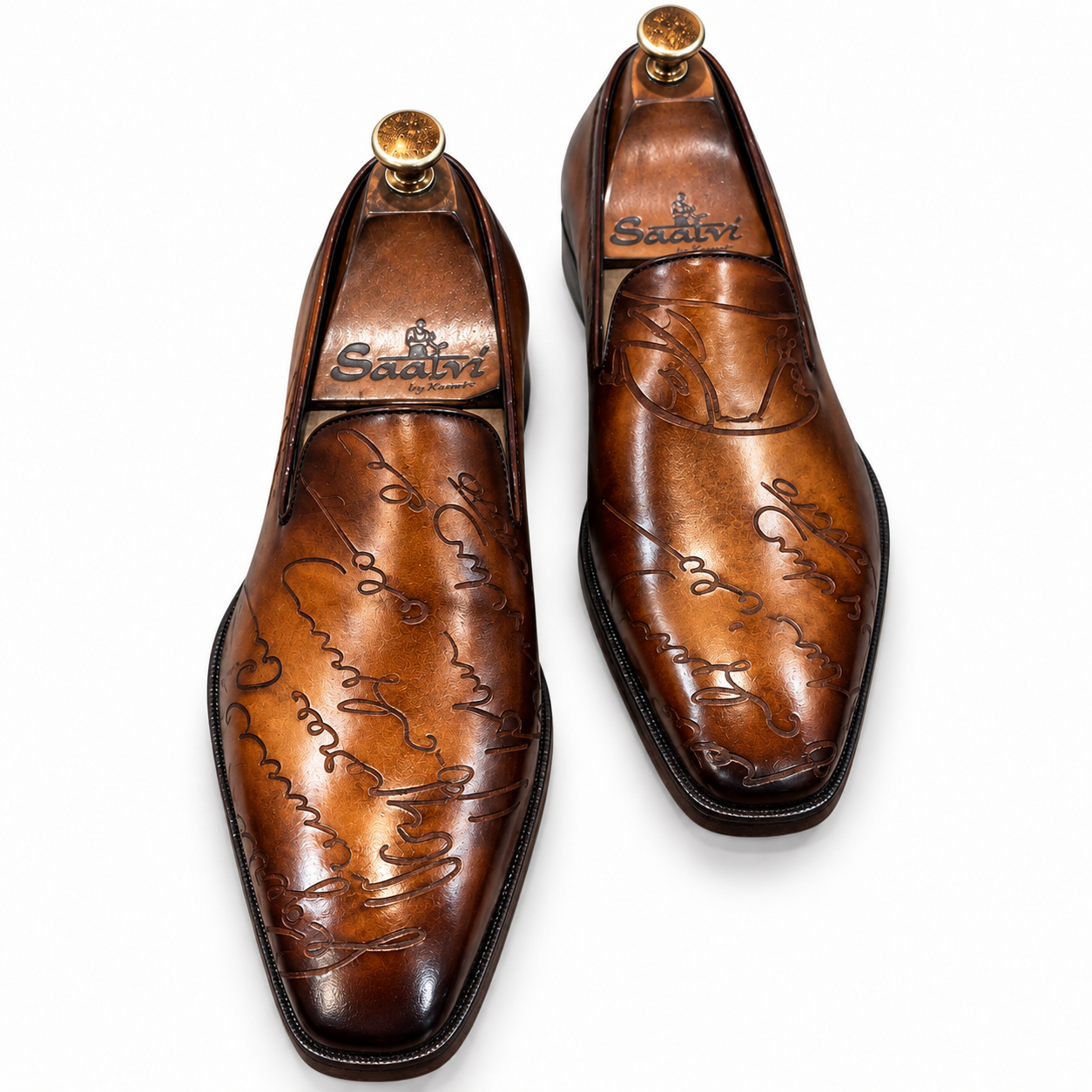 Signature Cognac Embossed Loafers