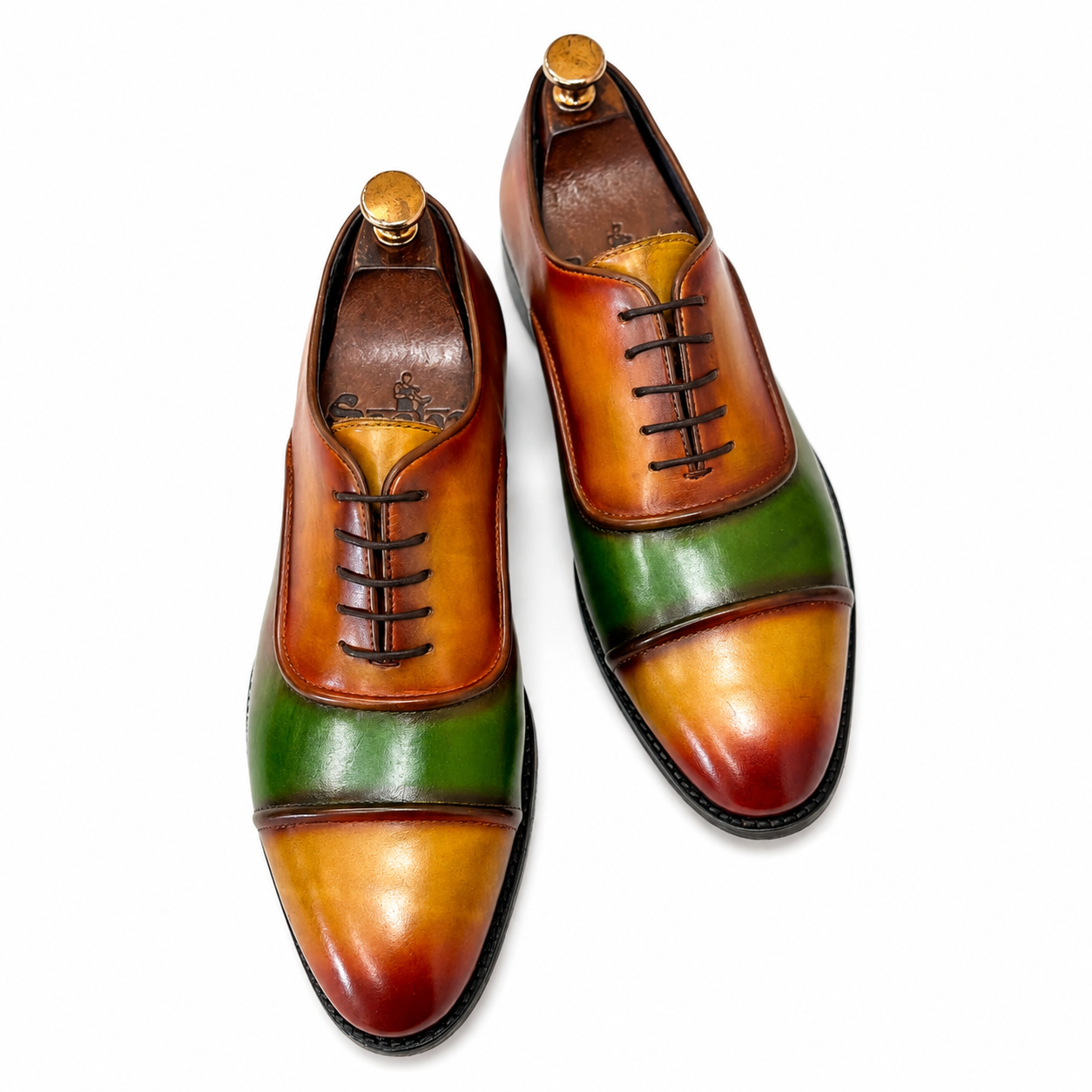Tan/Green Oxfords C