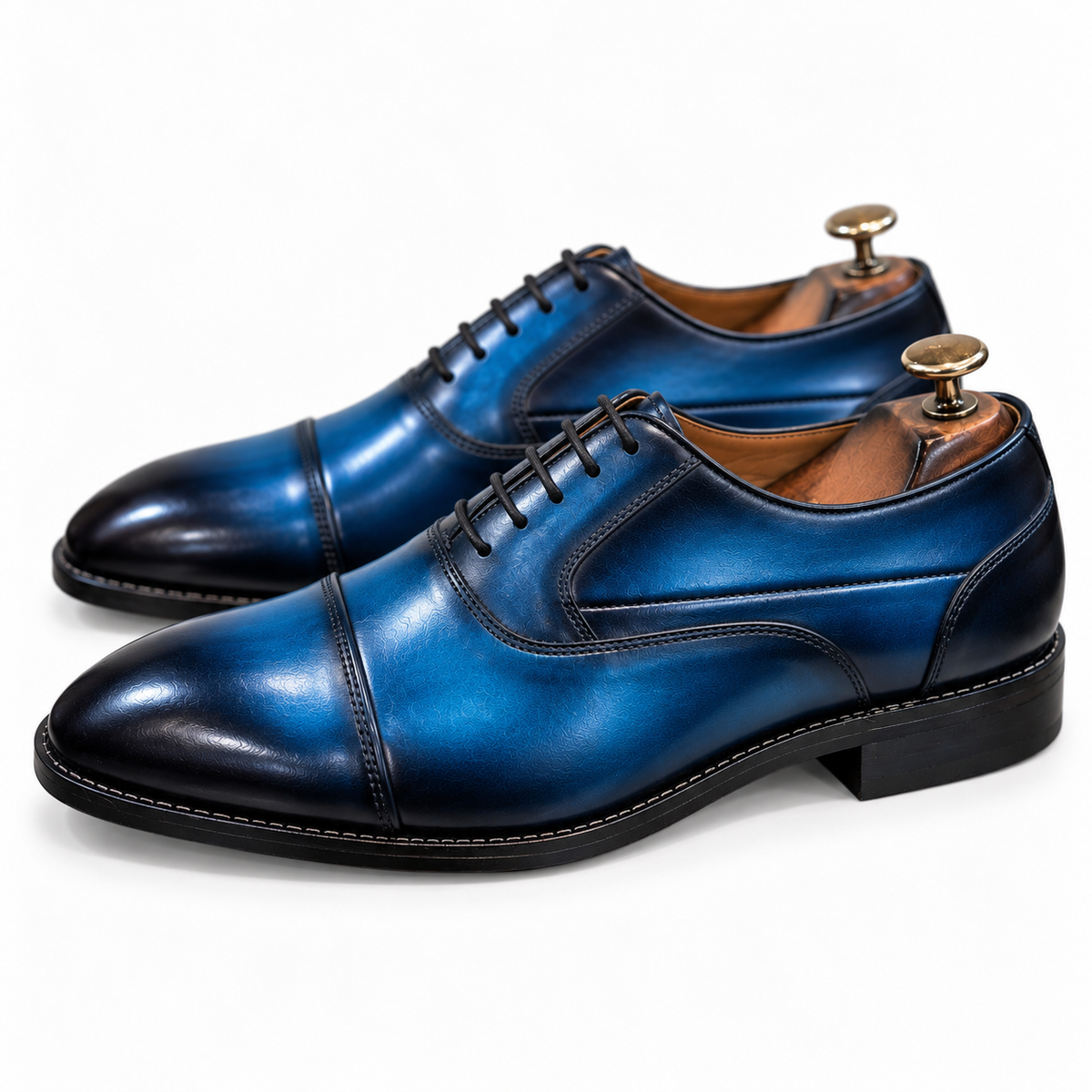 Midnight Blue Cap-Toe Oxford