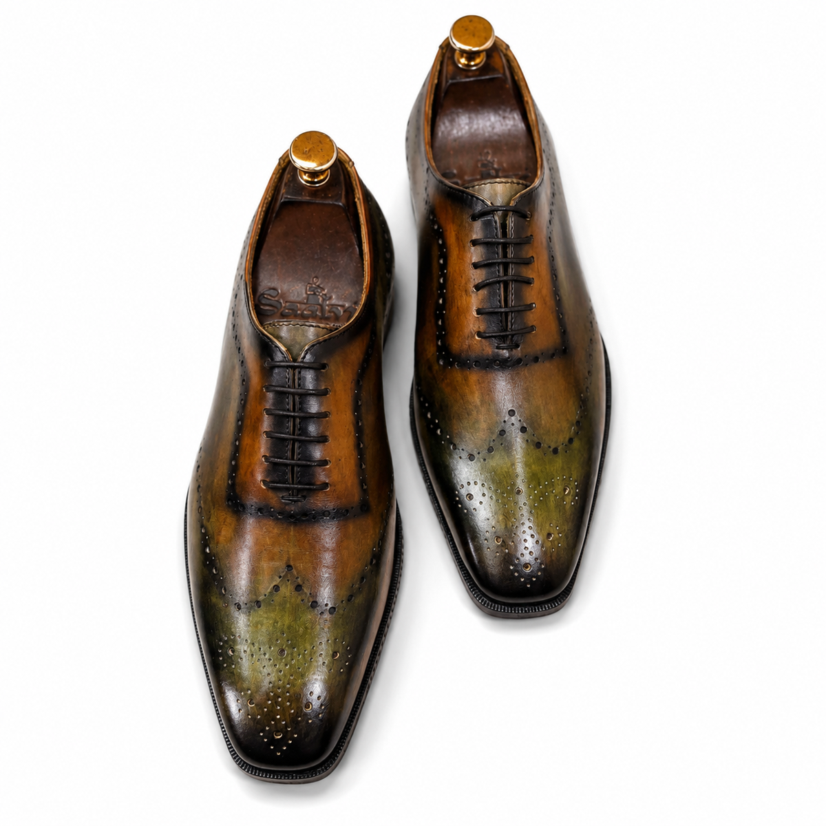 Auric Patina Wholecut Oxfords