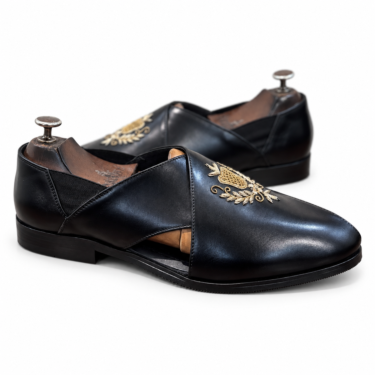 Dabka Peshawari Black