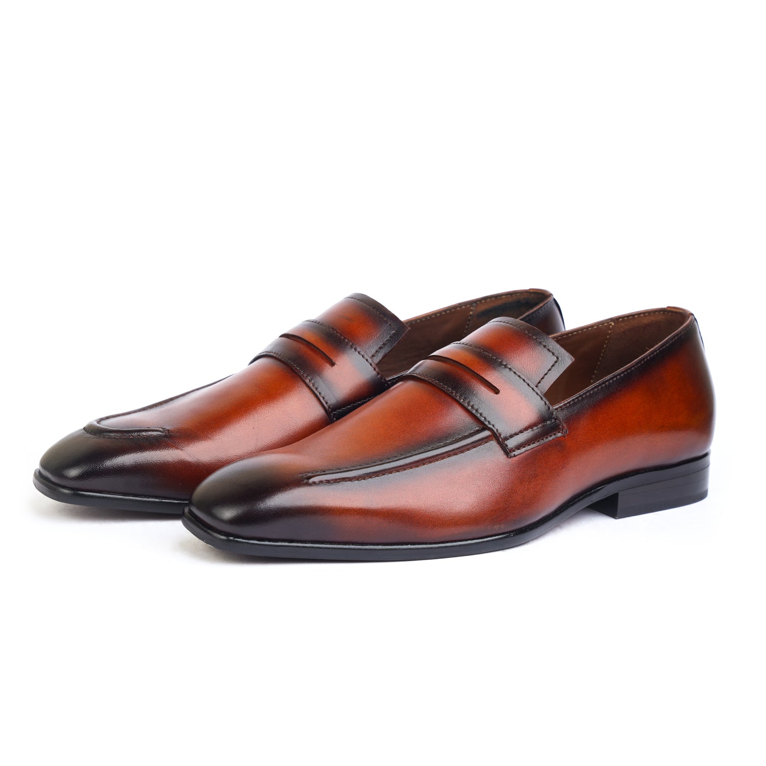 Designer Penny Loafers Hand Patina