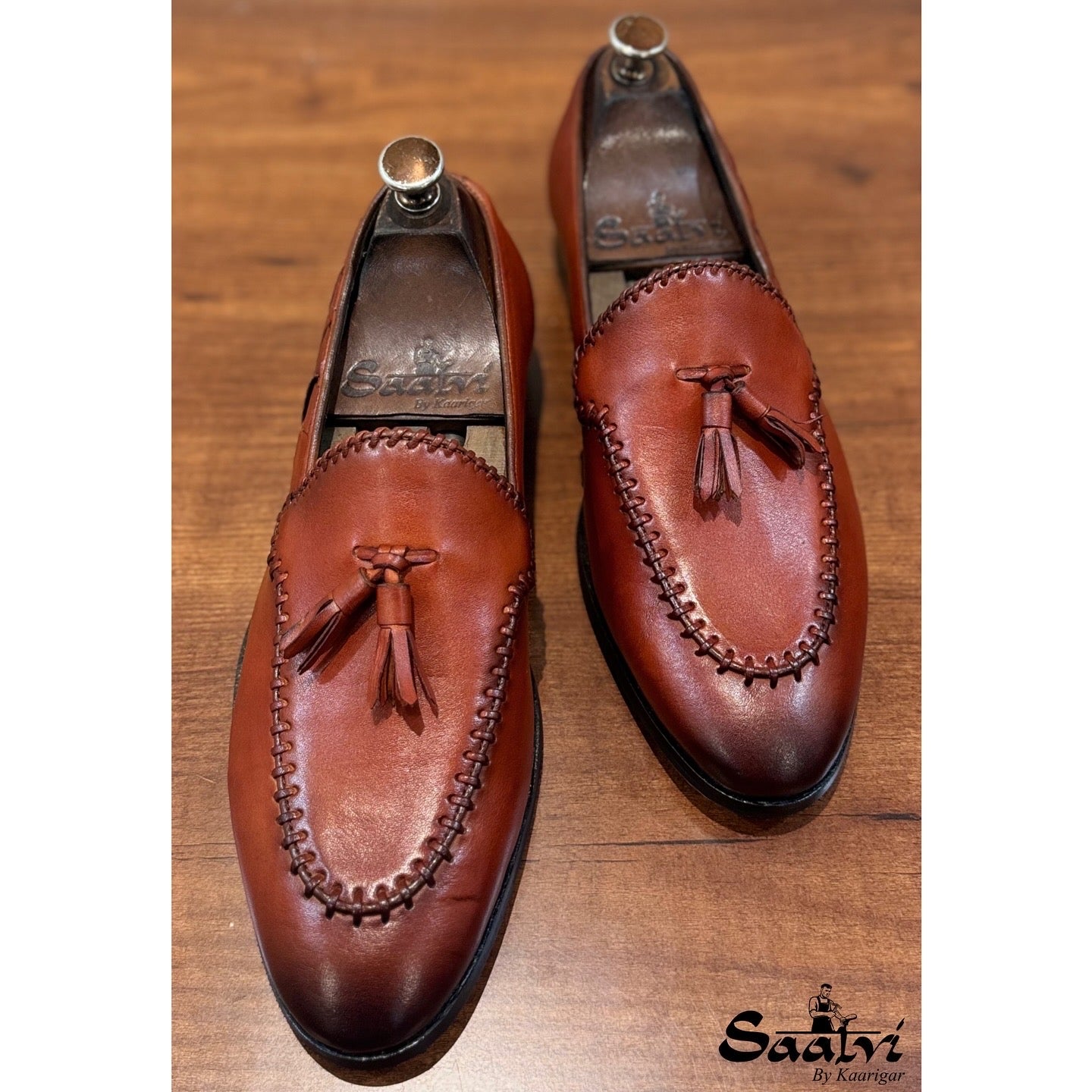 Gael - Brown Weaved Loafers