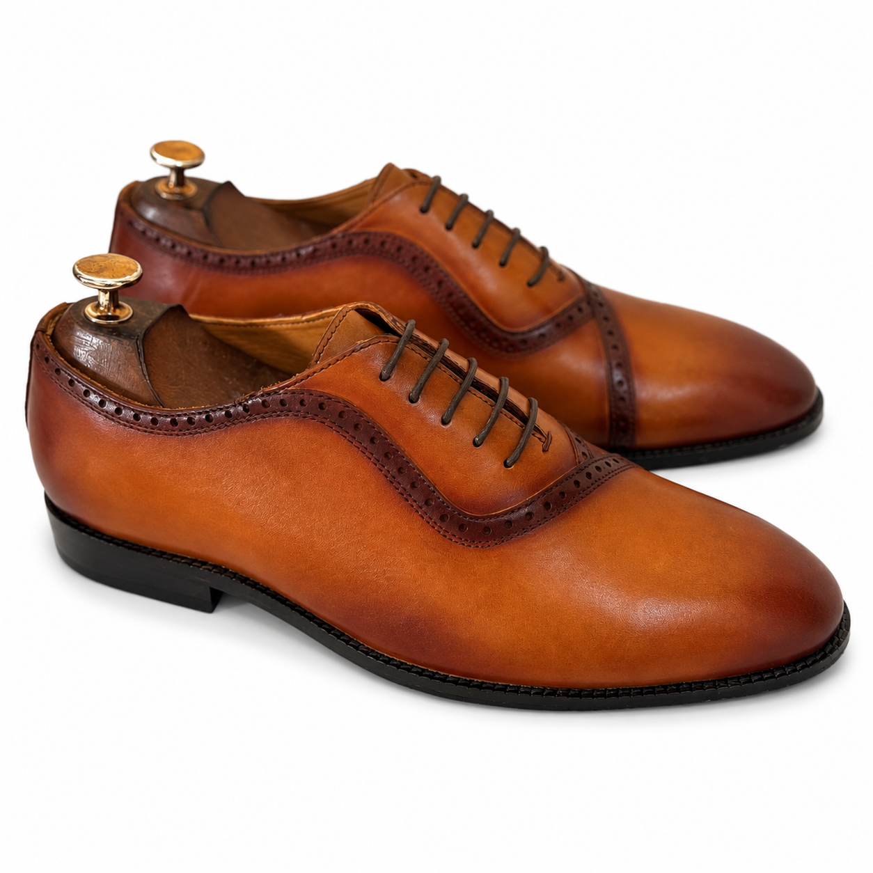 Amber Regent Cap-Toe Oxfords