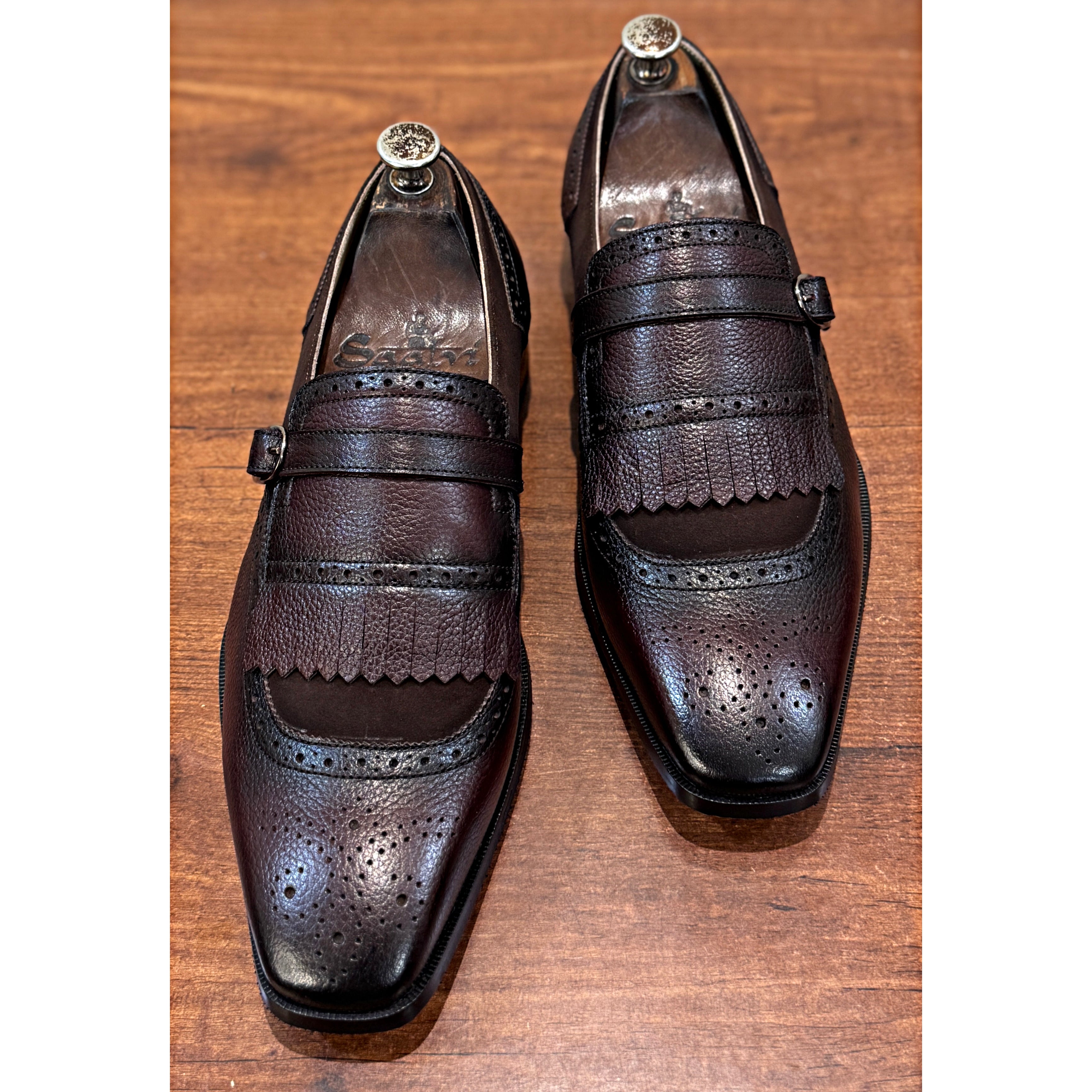 The Sovereign Noir Monk – Dark Brown Luxury Monk Strap Shoes
