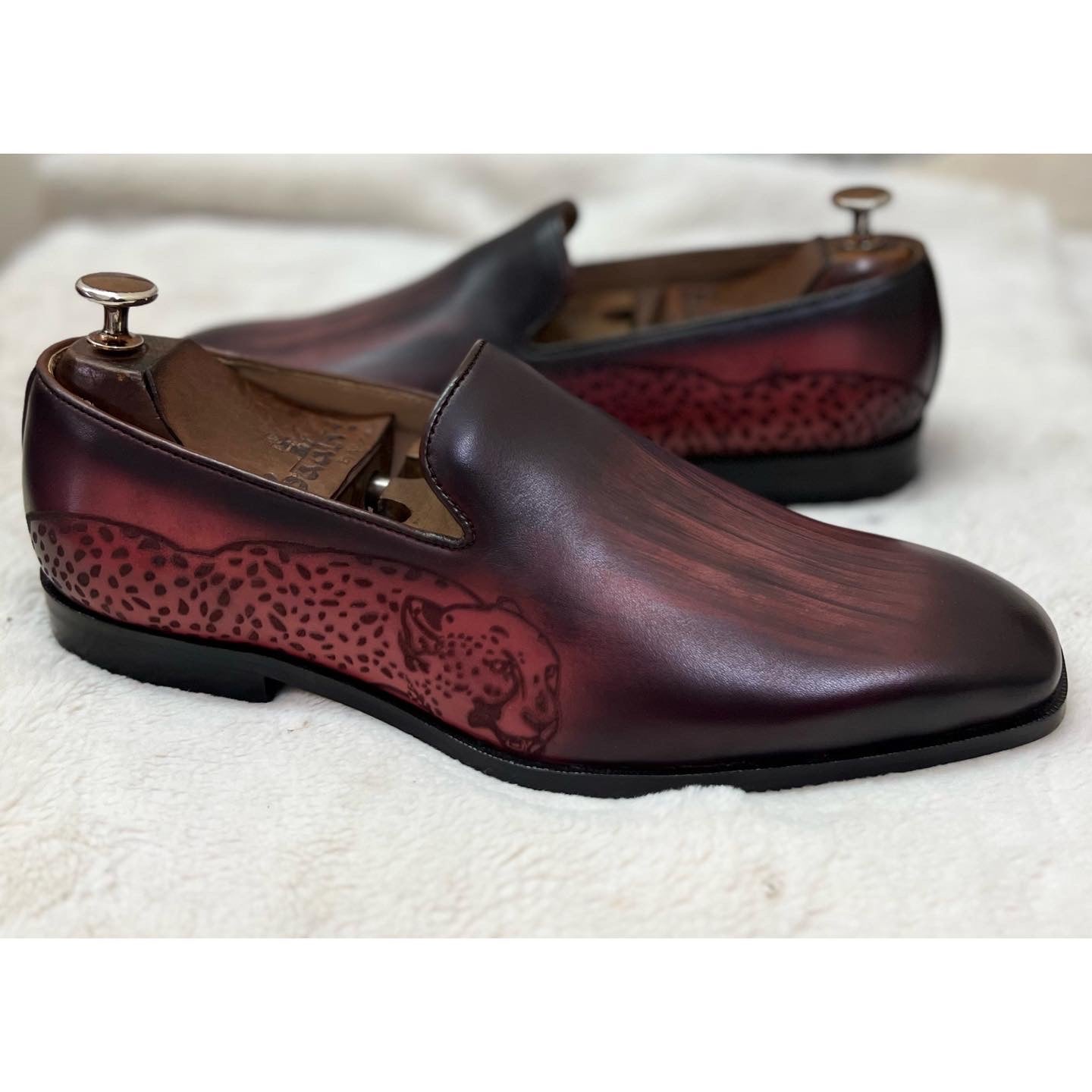 Bordo Hand Patina Loafers Tiger