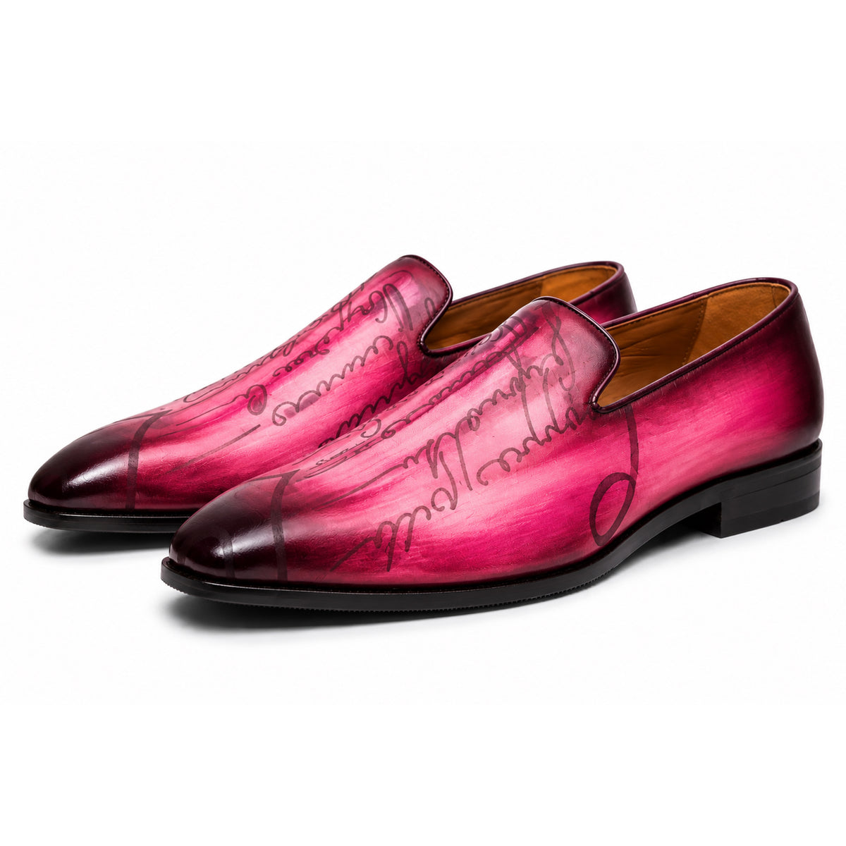 Fuchsia Script Signature Loafers